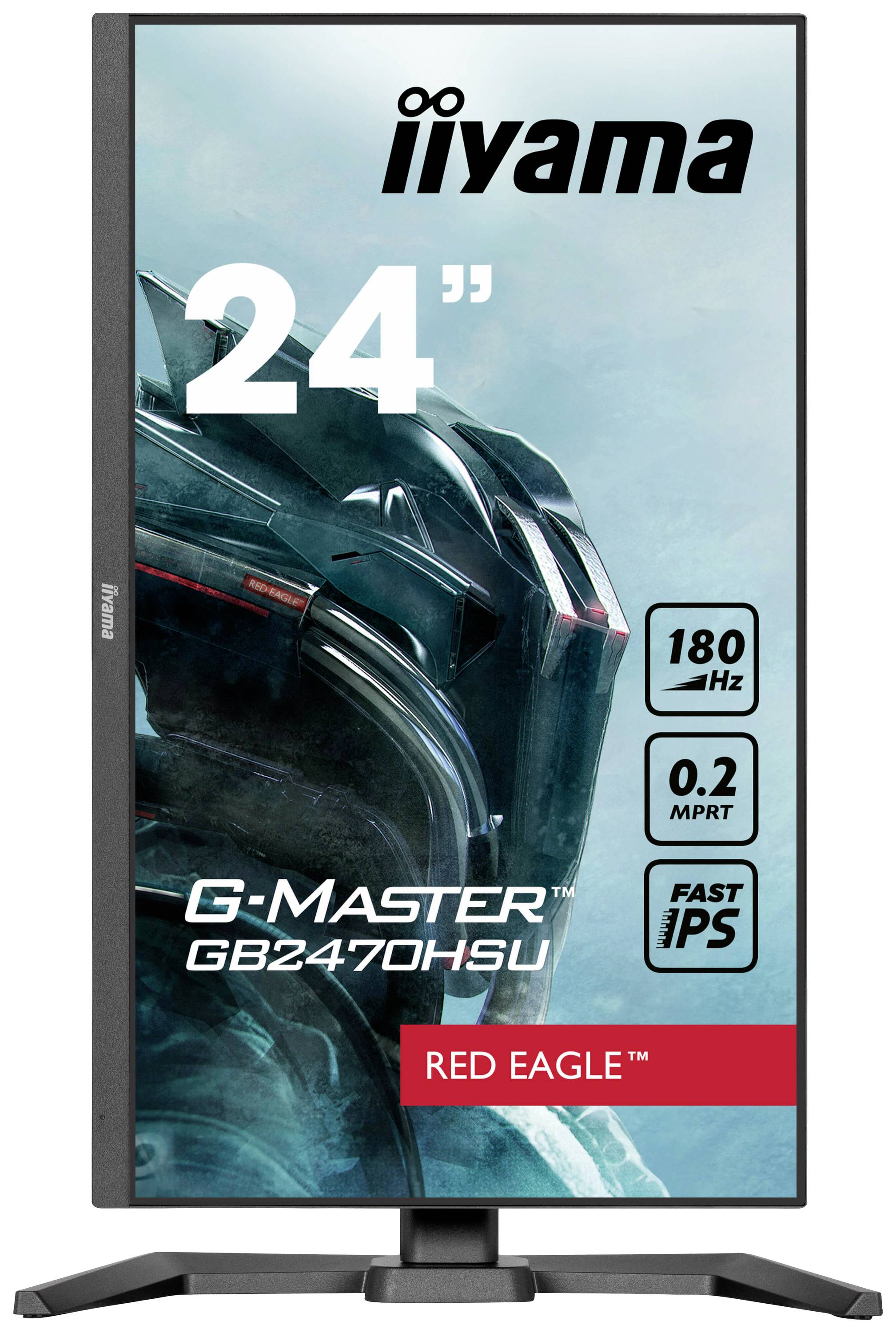 Iiyama G-MASTER Red Eagle GB2470HSU-B6 Gaming Monitor EEK E (A - G) 60.5 cm (23.8 Zoll) 1920 x 1080 Pixel 16:9 0.2 ms HDMI®, DisplayPort, Kopfhörer