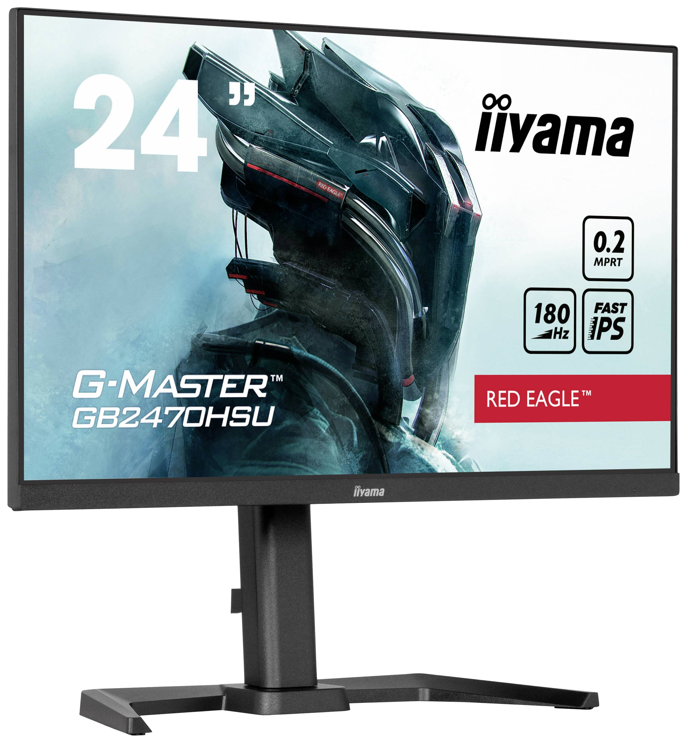 Iiyama G-MASTER Red Eagle GB2470HSU-B6 Gaming Monitor EEK E (A - G) 60.5 cm (23.8 Zoll) 1920 x 1080 Pixel 16:9 0.2 ms HDMI®, DisplayPort, Kopfhörer