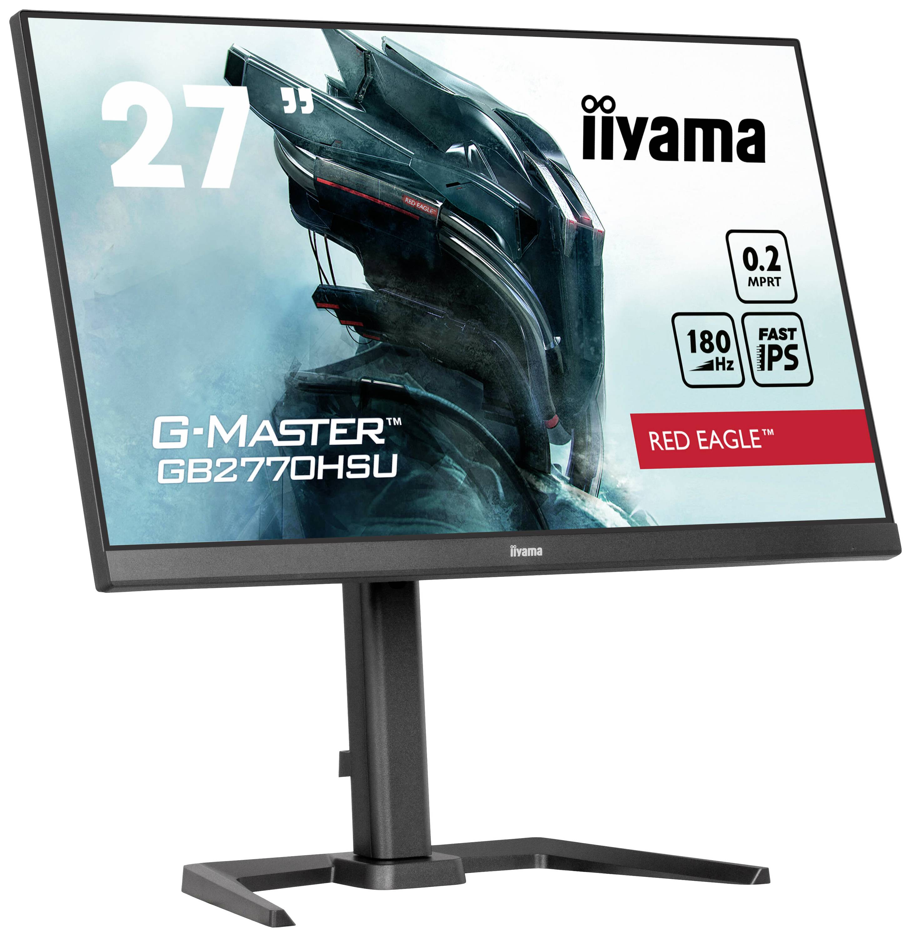Iiyama G-MASTER Red Eagle GB2770HSU-B6 Gaming Monitor EEK D (A - G) 68.6 cm (27 Zoll) 1920 x 1080 Pixel 16:9 0.2 ms HDMI®, DisplayPort, Kopfhörer