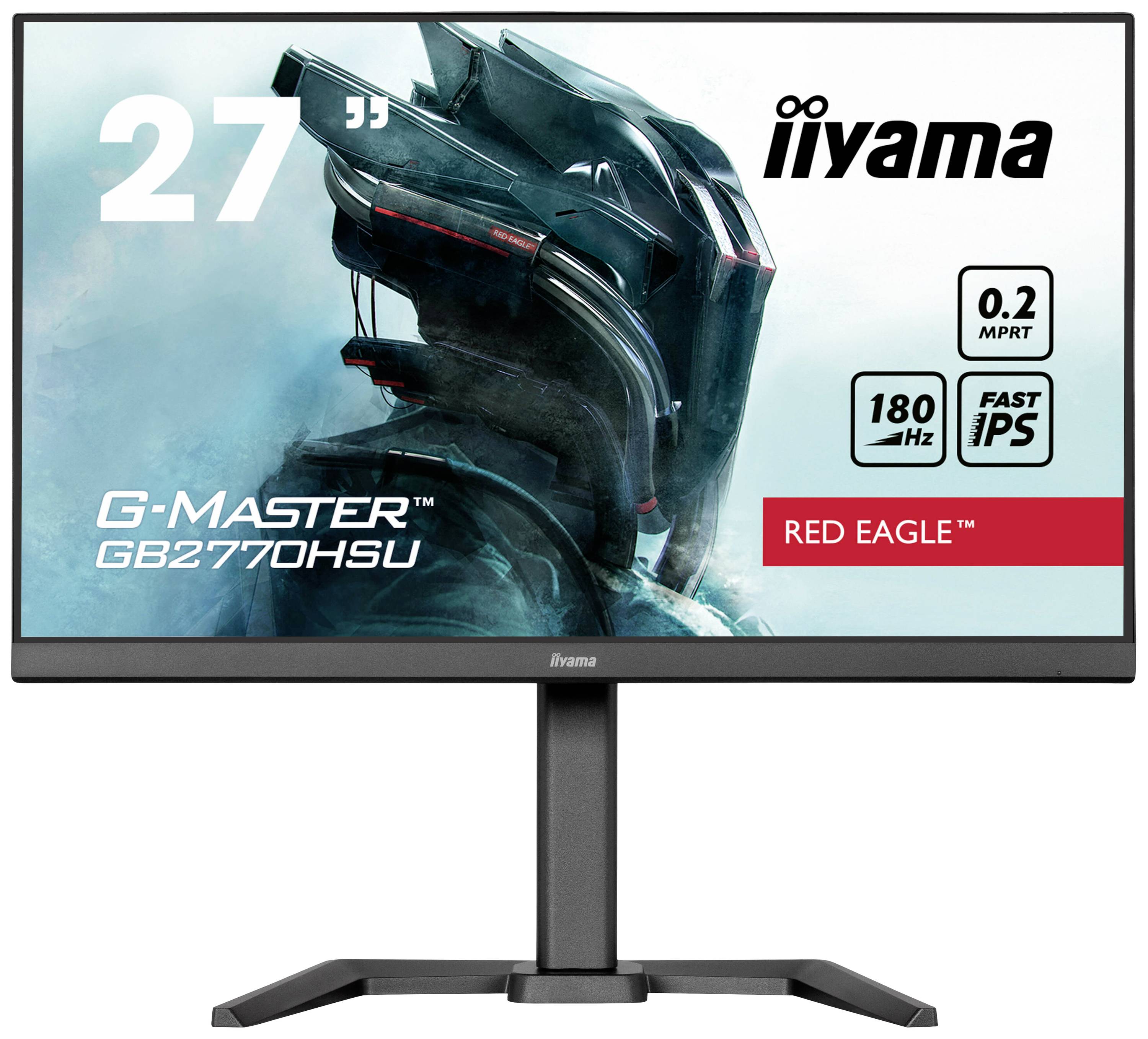 Iiyama G-MASTER Red Eagle GB2770HSU-B6 Gaming Monitor EEK D (A - G) 68.6 cm (27 Zoll) 1920 x 1080 Pixel 16:9 0.2 ms HDMI®, DisplayPort, Kopfhörer