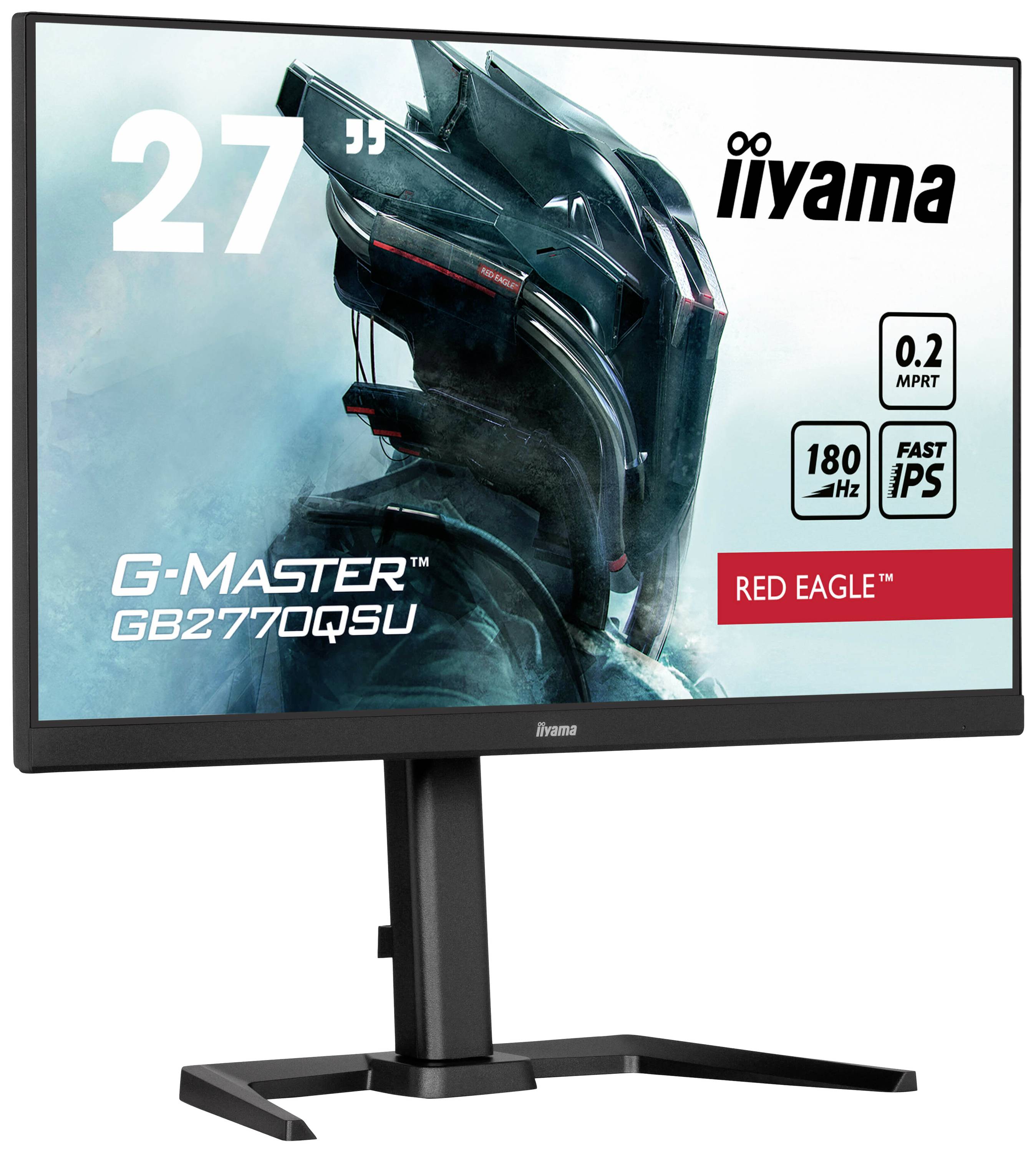 Iiyama G-MASTER Red Eagle GB2770QSU-B6 Gaming Monitor EEK E (A - G) 68.6 cm (27 Zoll) 2560 x 1440 Pixel 16:9 0.2 ms HDMI®, DisplayPort, Kopfhörer