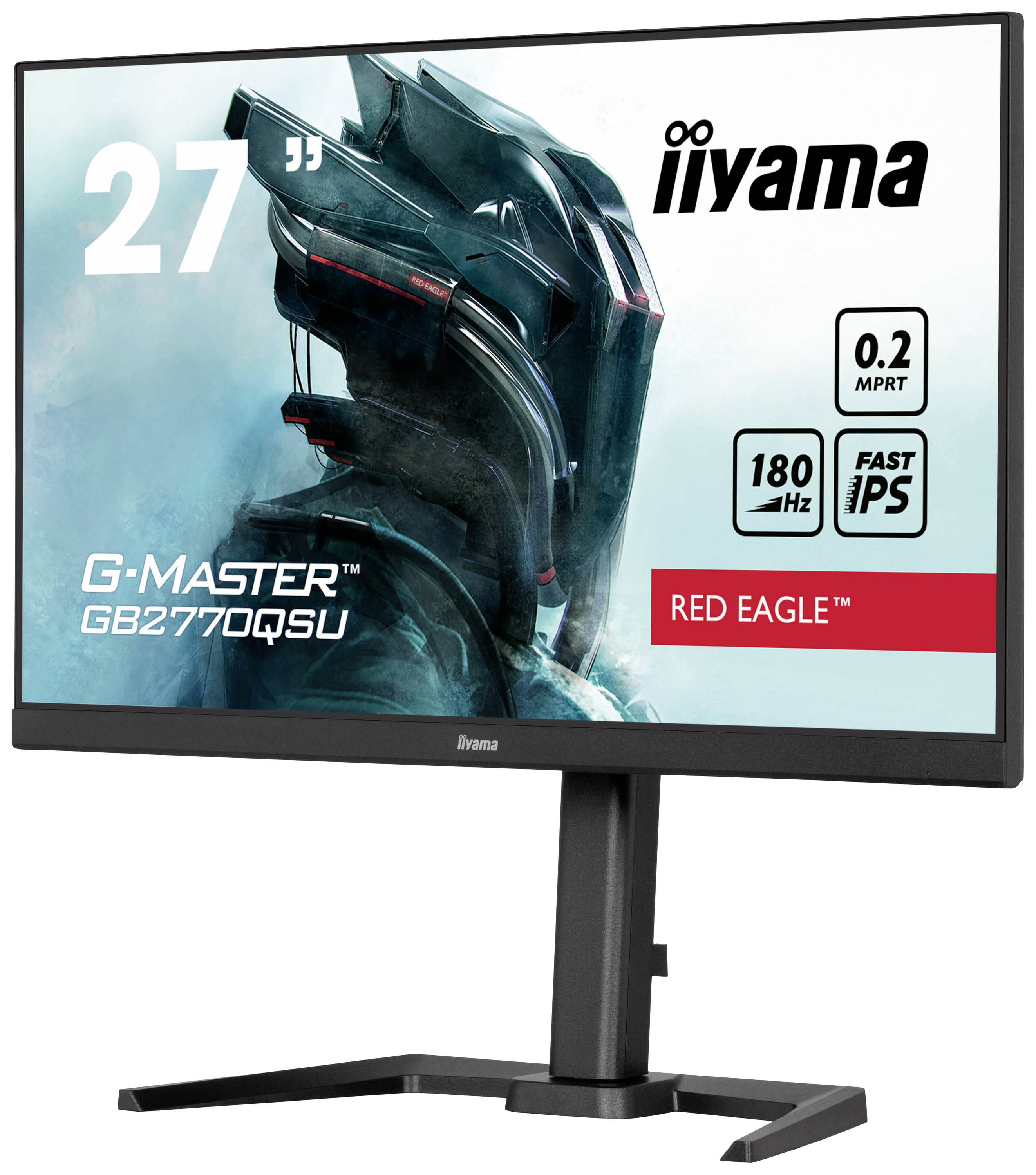 Iiyama G-MASTER Red Eagle GB2770QSU-B6 Gaming Monitor EEK E (A - G) 68.6 cm (27 Zoll) 2560 x 1440 Pixel 16:9 0.2 ms HDMI®, DisplayPort, Kopfhörer