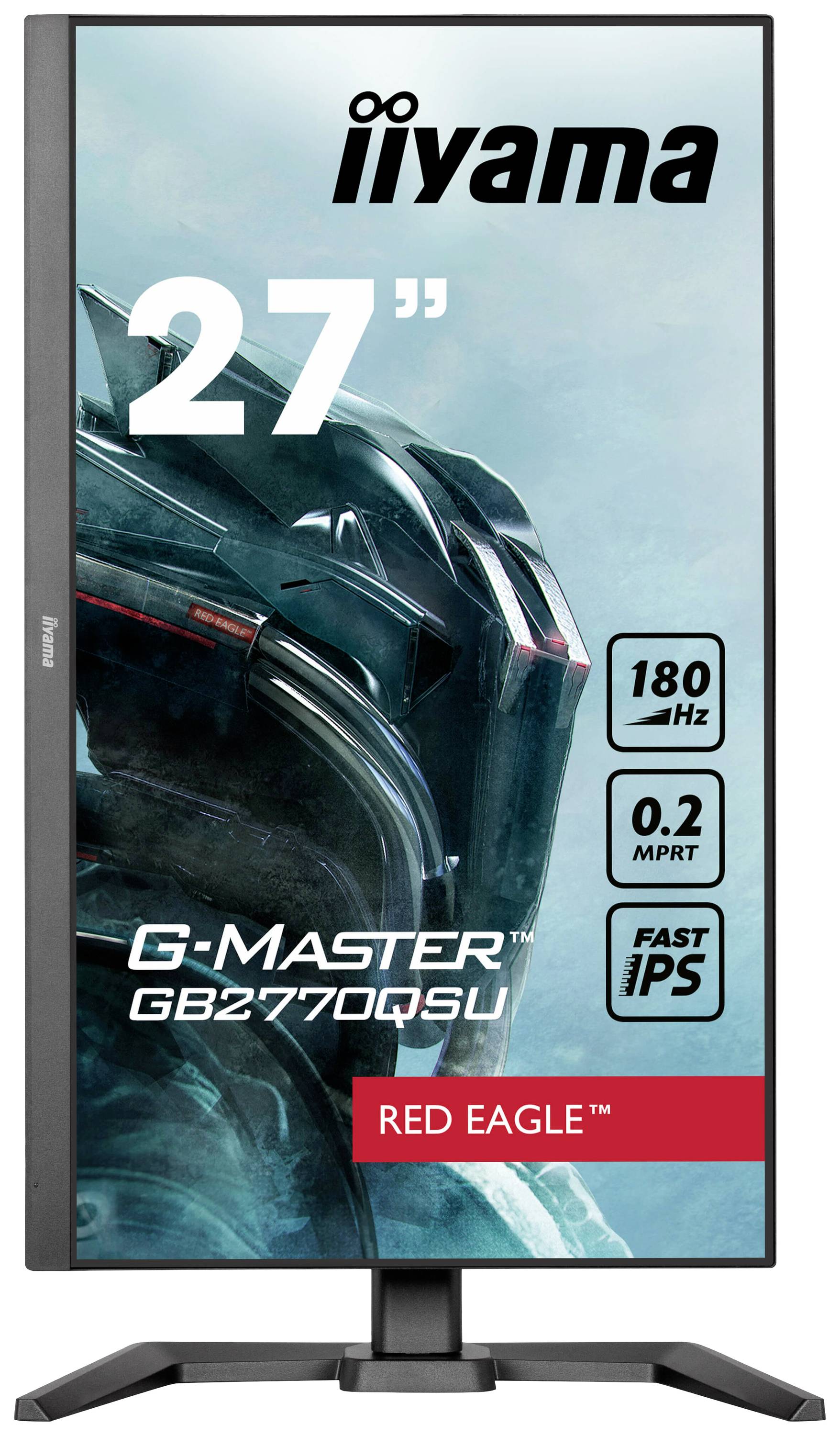 Iiyama G-MASTER Red Eagle GB2770QSU-B6 Gaming Monitor EEK E (A - G) 68.6 cm (27 Zoll) 2560 x 1440 Pixel 16:9 0.2 ms HDMI®, DisplayPort, Kopfhörer