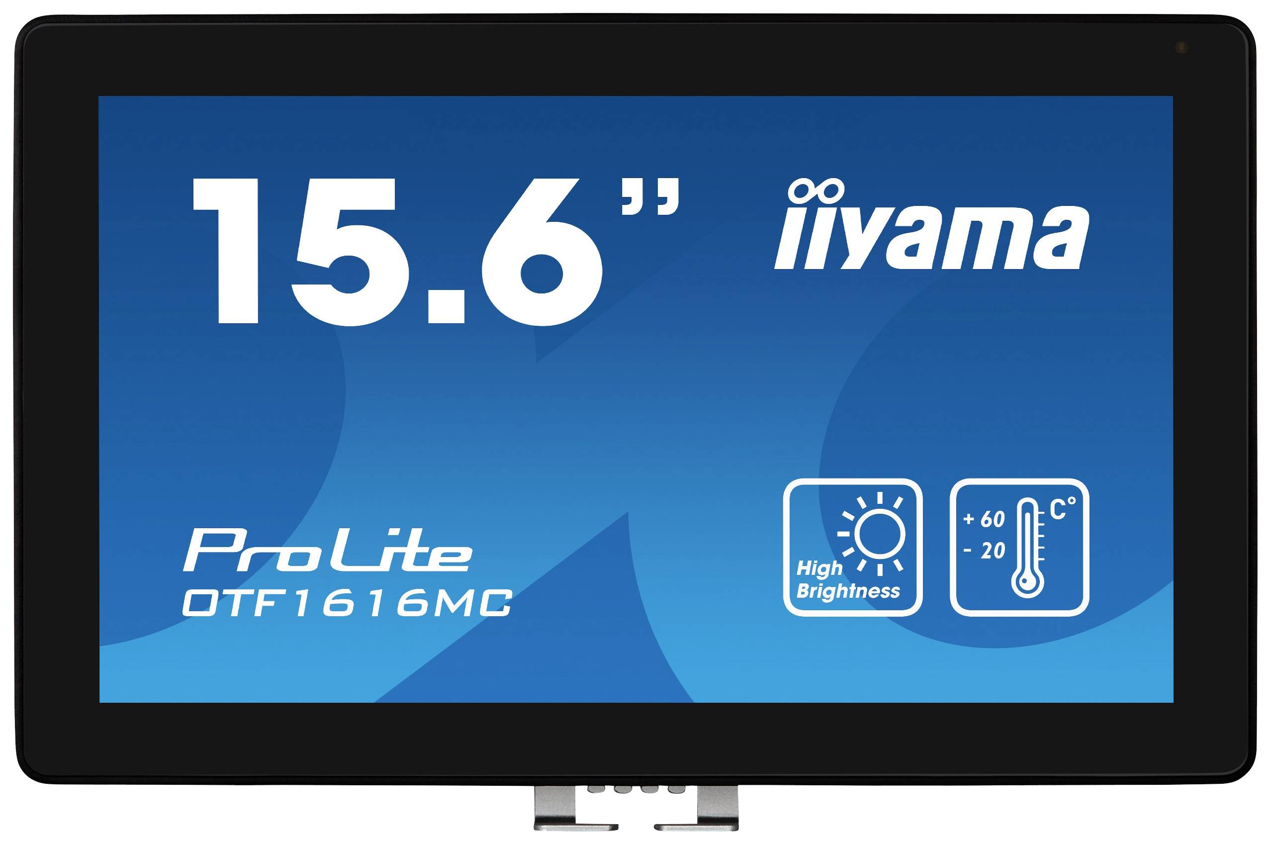 Iiyama ProLite OTF1616MC-B1 Touchscreen-Monitor EEK: E (A - G) 39.6 cm (15.6 Zoll) 1920 x 1080 Pixel 16:9 25 ms HDMI®, DisplayPort, RJ45, VGA, Audio