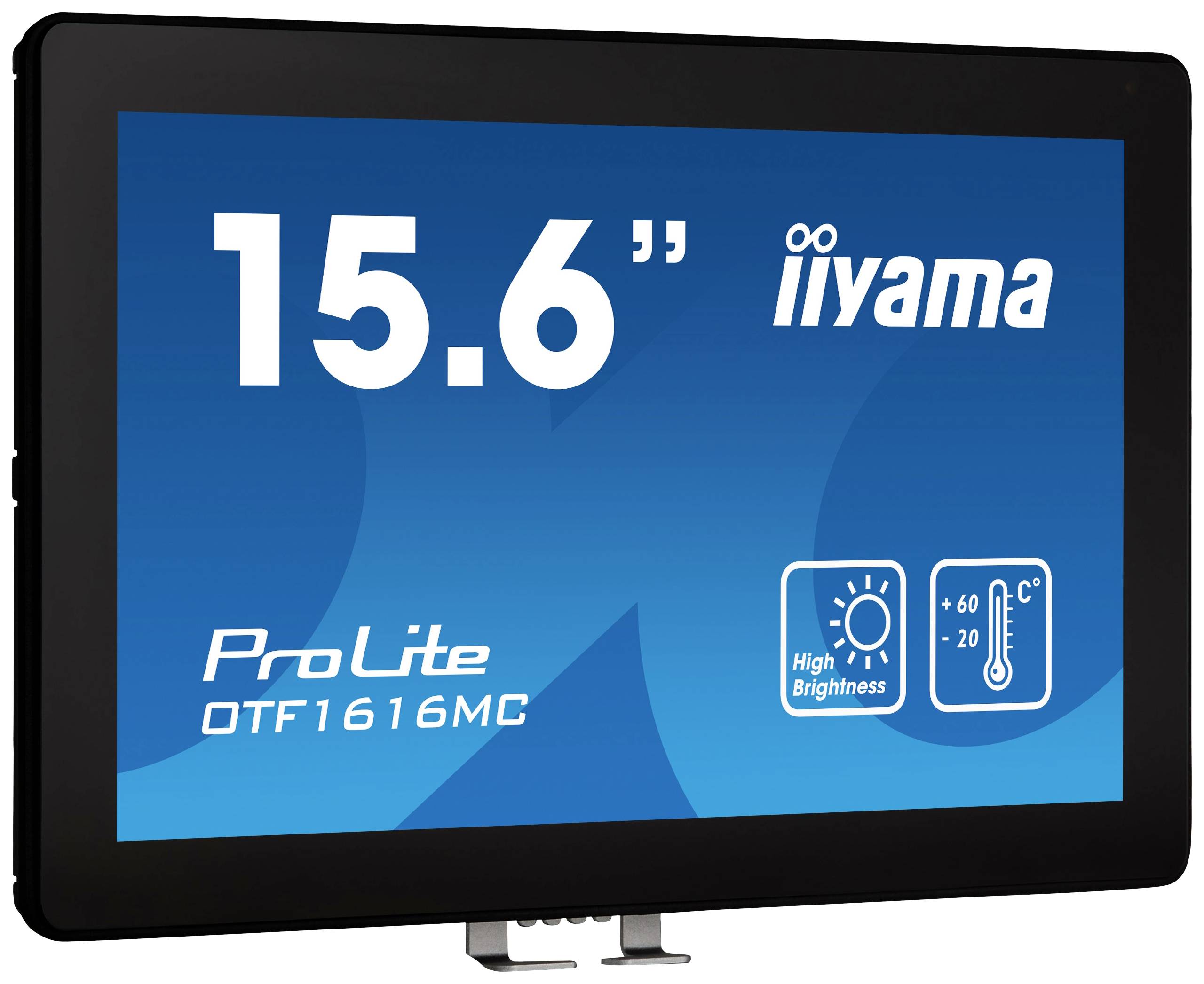 Iiyama ProLite OTF1616MC-B1 Touchscreen-Monitor EEK: E (A - G) 39.6 cm (15.6 Zoll) 1920 x 1080 Pixel 16:9 25 ms HDMI®, DisplayPort, RJ45, VGA, Audio