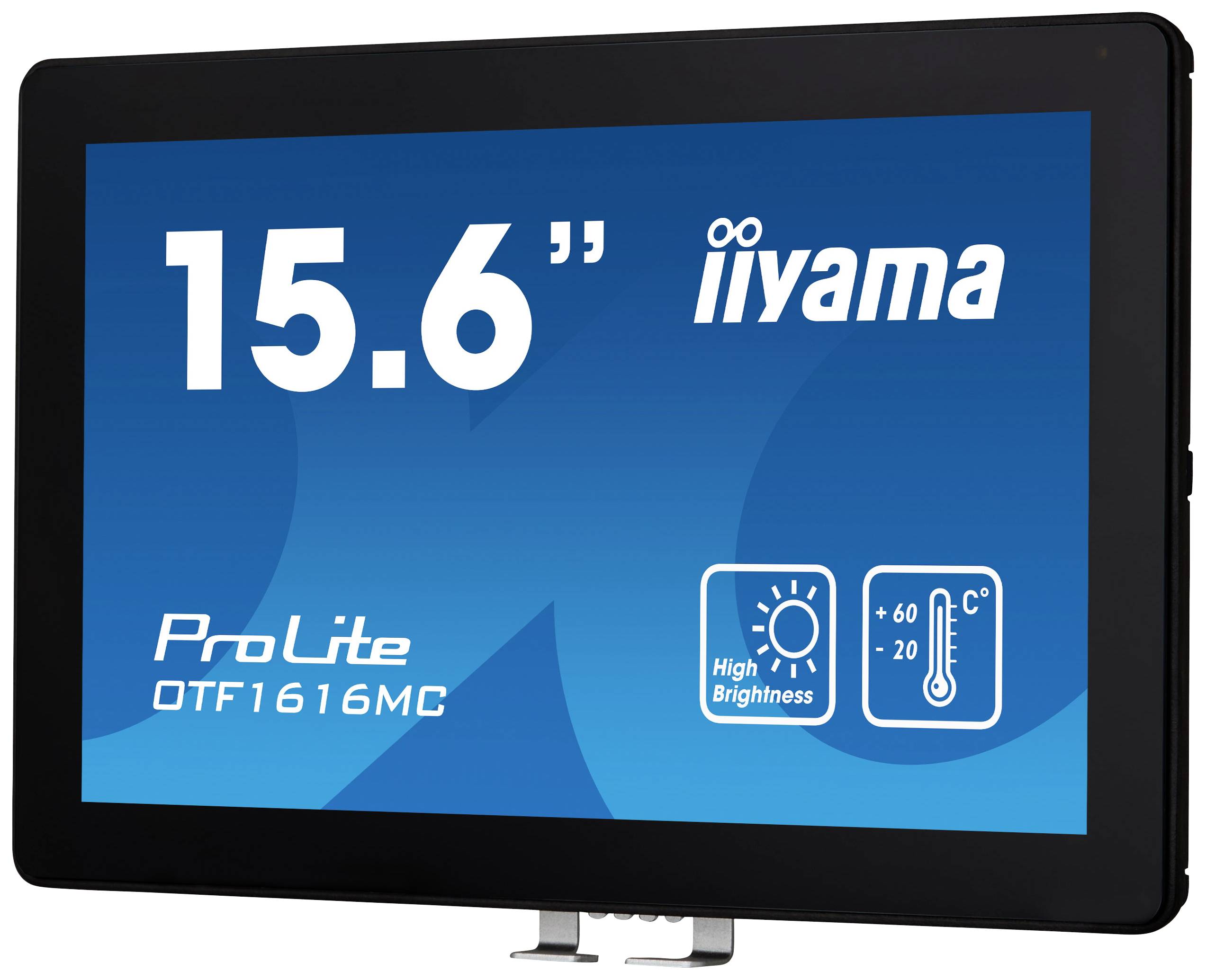 Iiyama ProLite OTF1616MC-B1 Touchscreen-Monitor EEK: E (A - G) 39.6 cm (15.6 Zoll) 1920 x 1080 Pixel 16:9 25 ms HDMI®, DisplayPort, RJ45, VGA, Audio