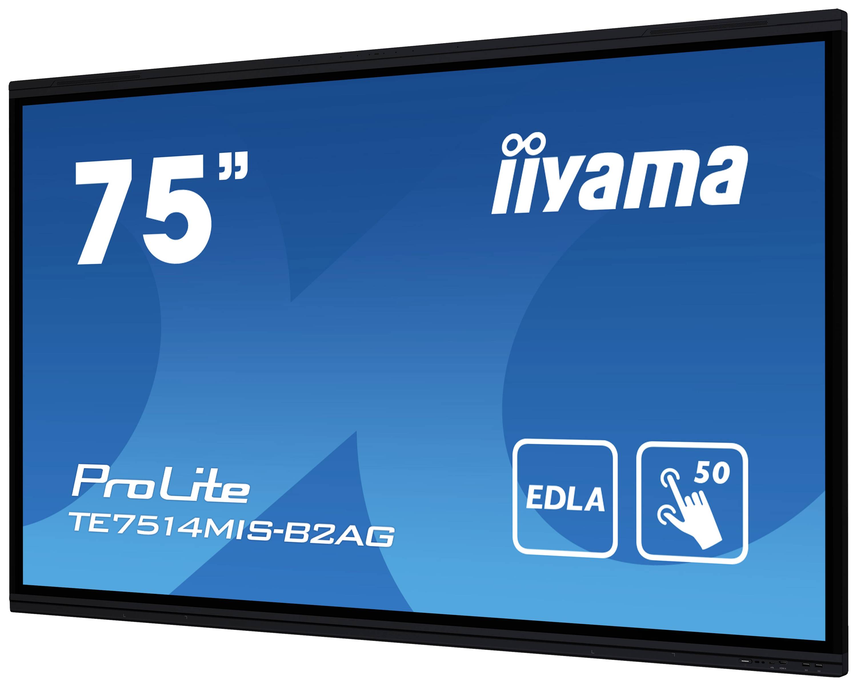 Iiyama ProLite iiWare12E TE7514MIS-B2AG Digital Signage Display EEK: G (A - G) 189.3cm 75 Zoll 3840 x 2160 Pixel 24/7
