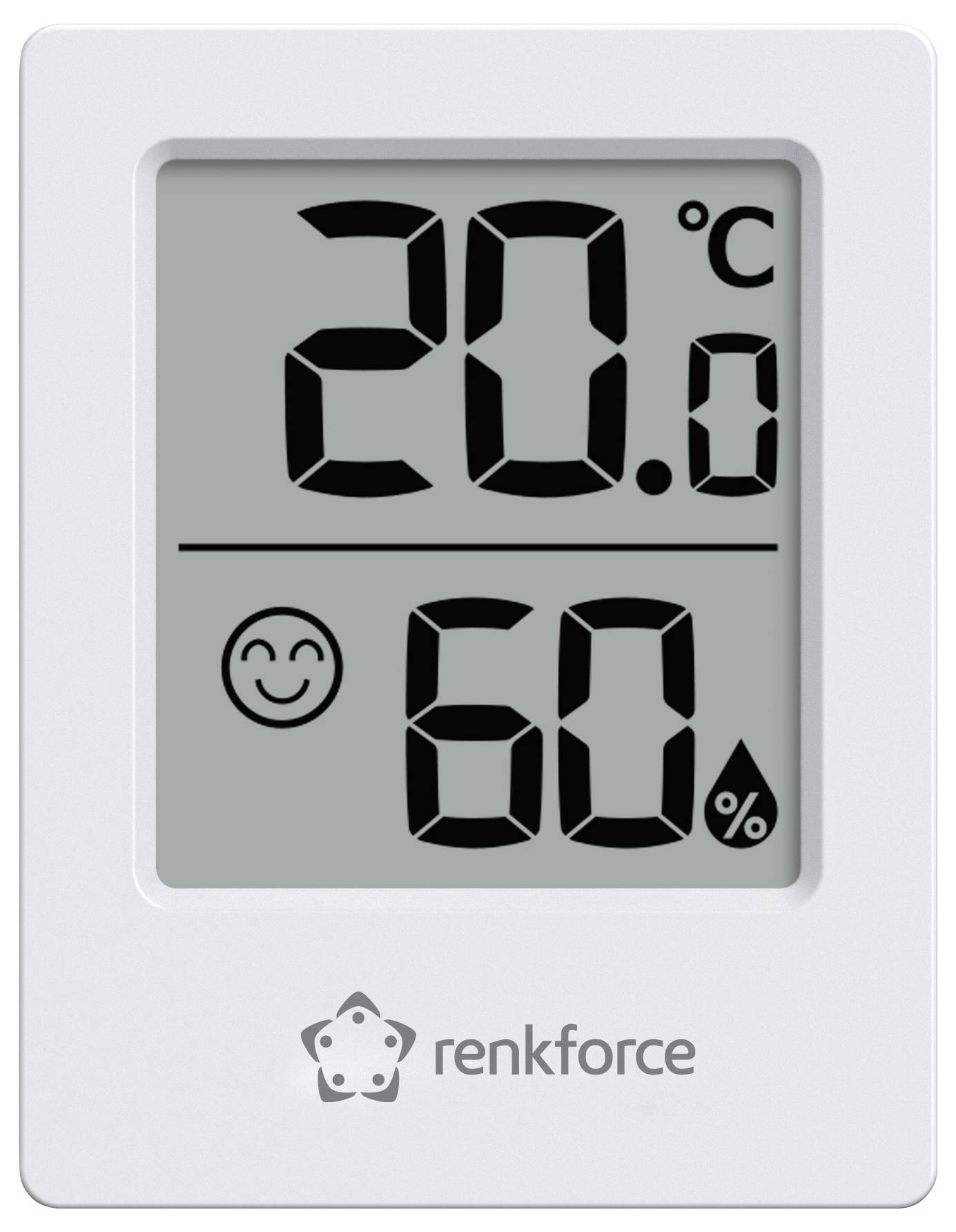 Renkforce RF-6417554 Funk-Thermo-/Hygrometer Weiß RF-6417554