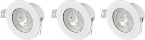 Sygonix SY-6417586 LED-Einbauleuchte 3er Set Warmweiß bis Neutralweiß LED LED 5.5 W Weiß
