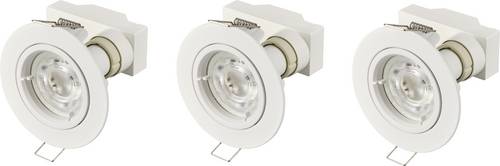 Sygonix SY-6417588 LED-Einbauleuchte 3er Set LED GU10 3 W Weiß