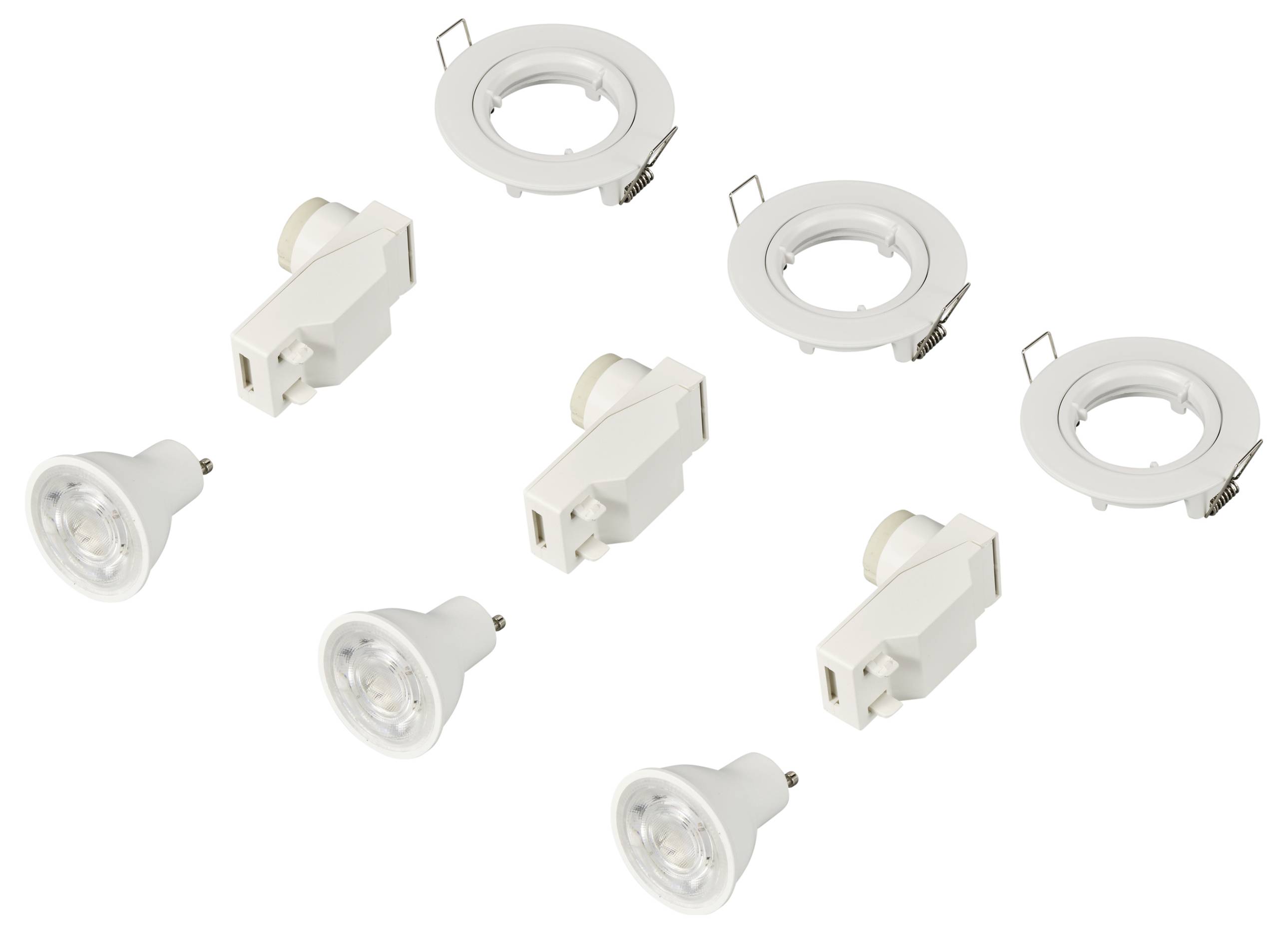 Sygonix SY-6417588 LED-Einbauleuchte 3er Set LED GU10 3W Weiß