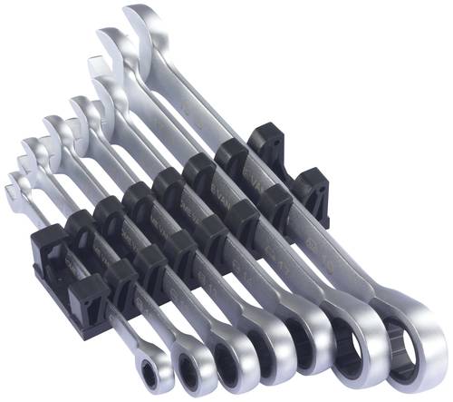 TOOLCRAFT TO-9626412 Ratschen-Einringschlüssel-Satz 7teilig Schlüsselweite (Metrisch) 8 - 19 mm DIN