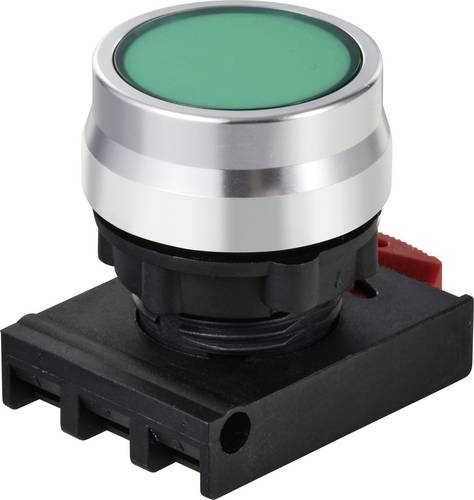 TRU COMPONENTS TC-12835228 ONPOW26BK-G Drucktaster-Frontelement Knopf Grün
