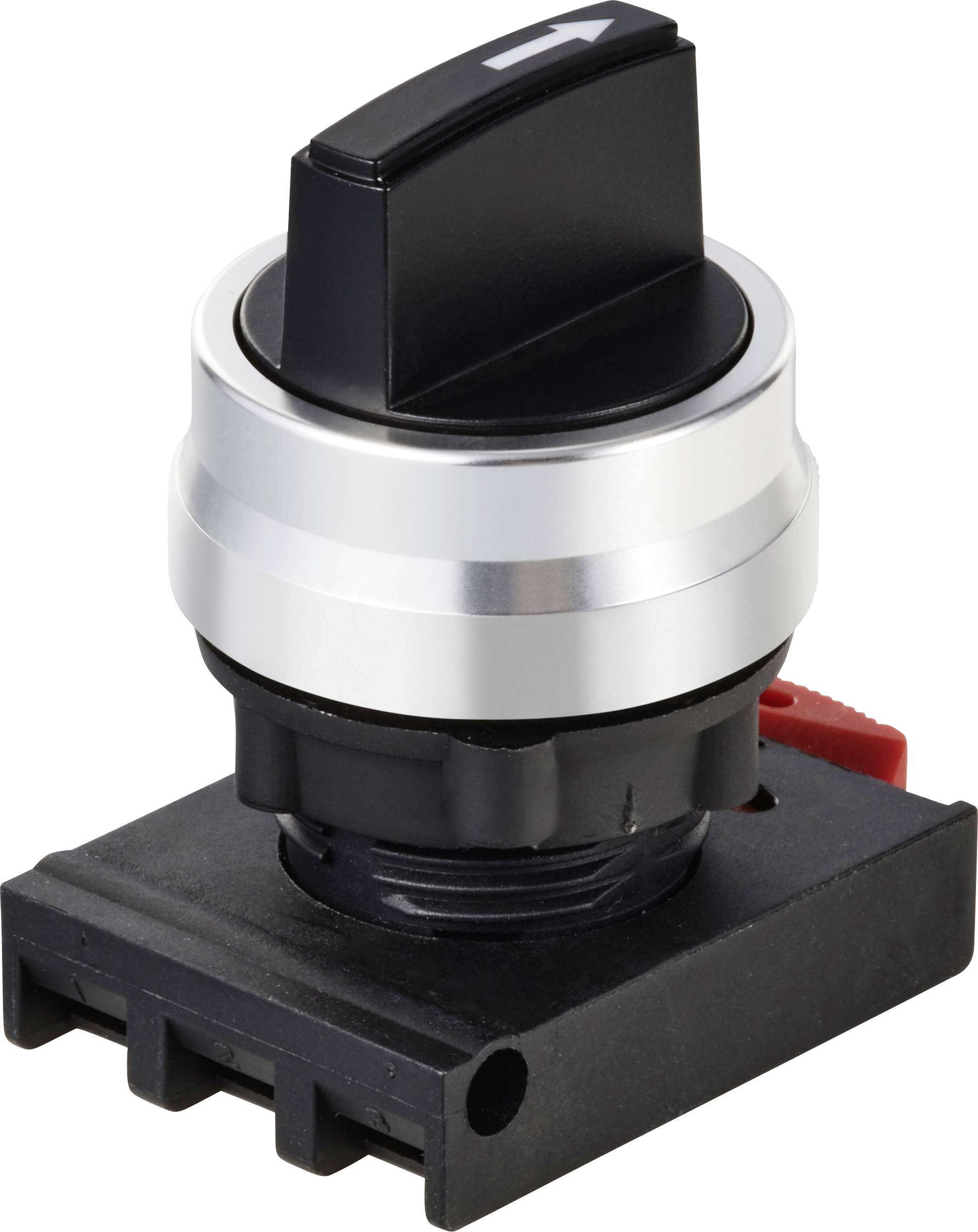 TRU COMPONENTS TC-12835260 ONPOW26BK-X/31 Wahlschalter-Frontelement Knebel Schwarz 3 x +/- 45°