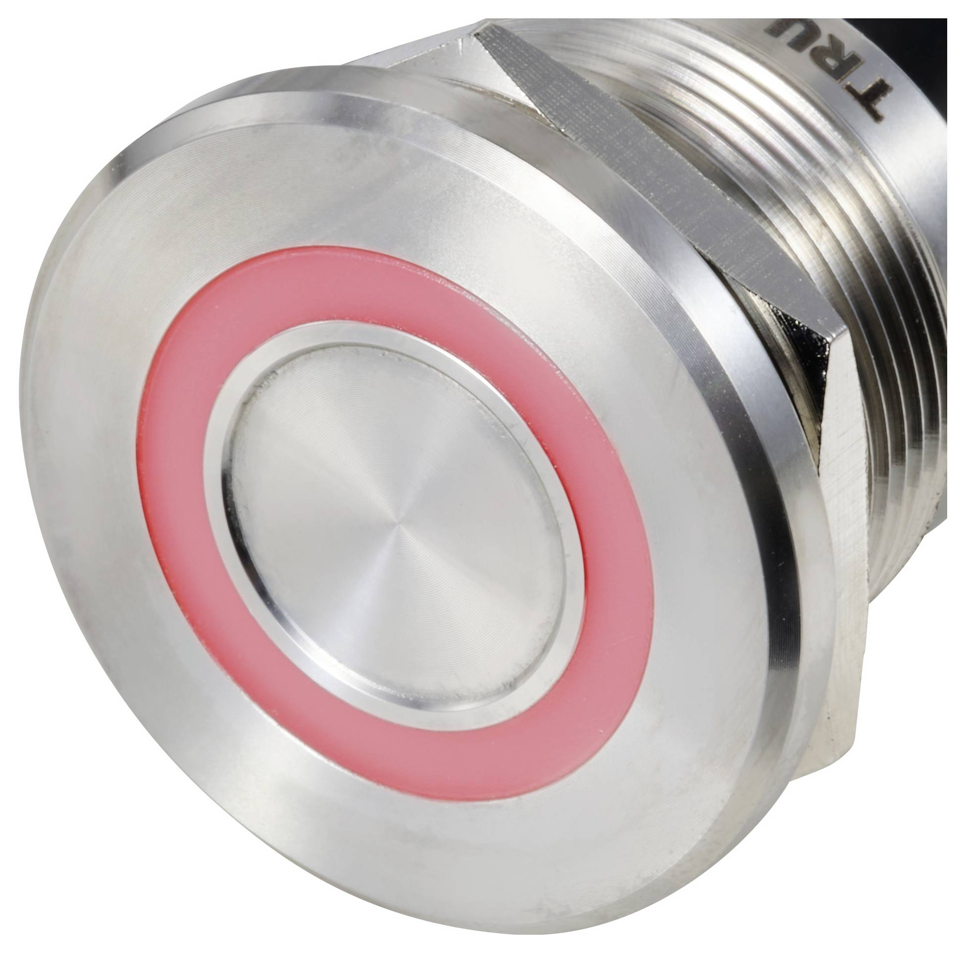 TRU COMPONENTS TC-12835296 TC-TS22A10YSSR12M12 MALE CONNECTOR Sensortaster 24V 0.5A 1 x Aus/(Ein) tastend Rot (Ø) 25mm IP65 1St.