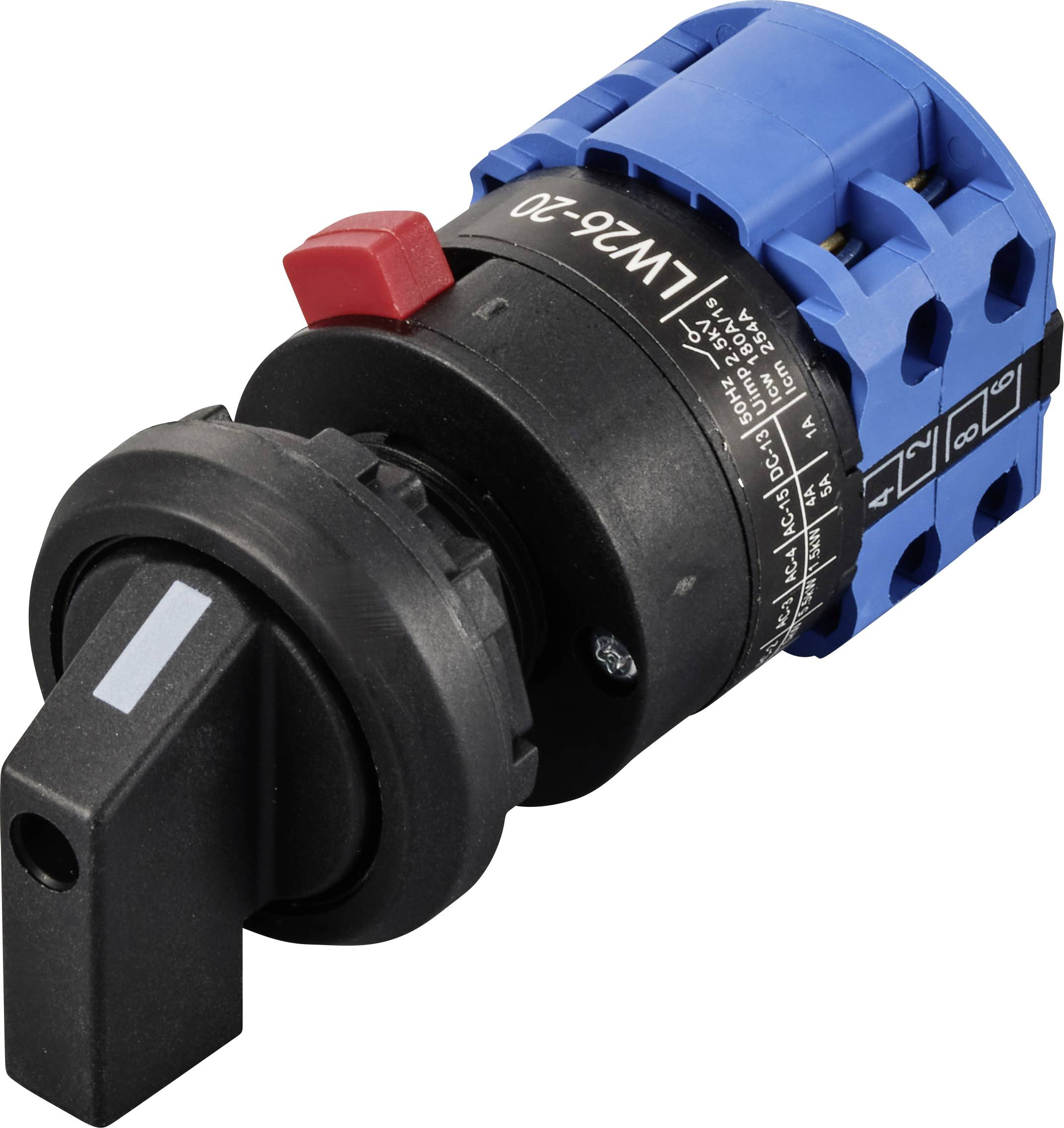 TRU COMPONENTS TC-LW26-20 6C04/2C55I Nockenschalter 20A 690V 1 x 60° Schwarz, Grau 1St.