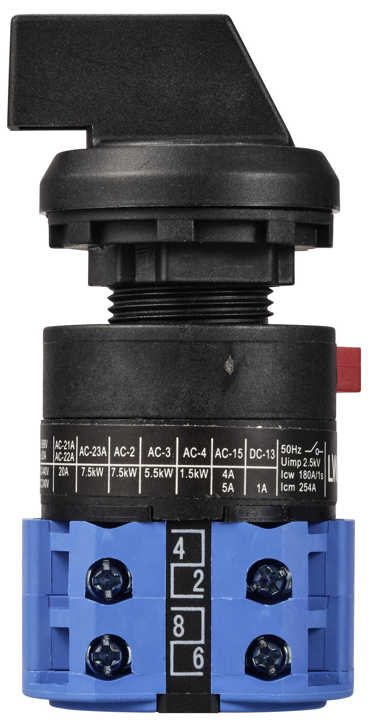 TRU COMPONENTS TC-LW26-20 6C04/2C55I Nockenschalter 20A 690V 1 x 60° Schwarz, Grau 1St.