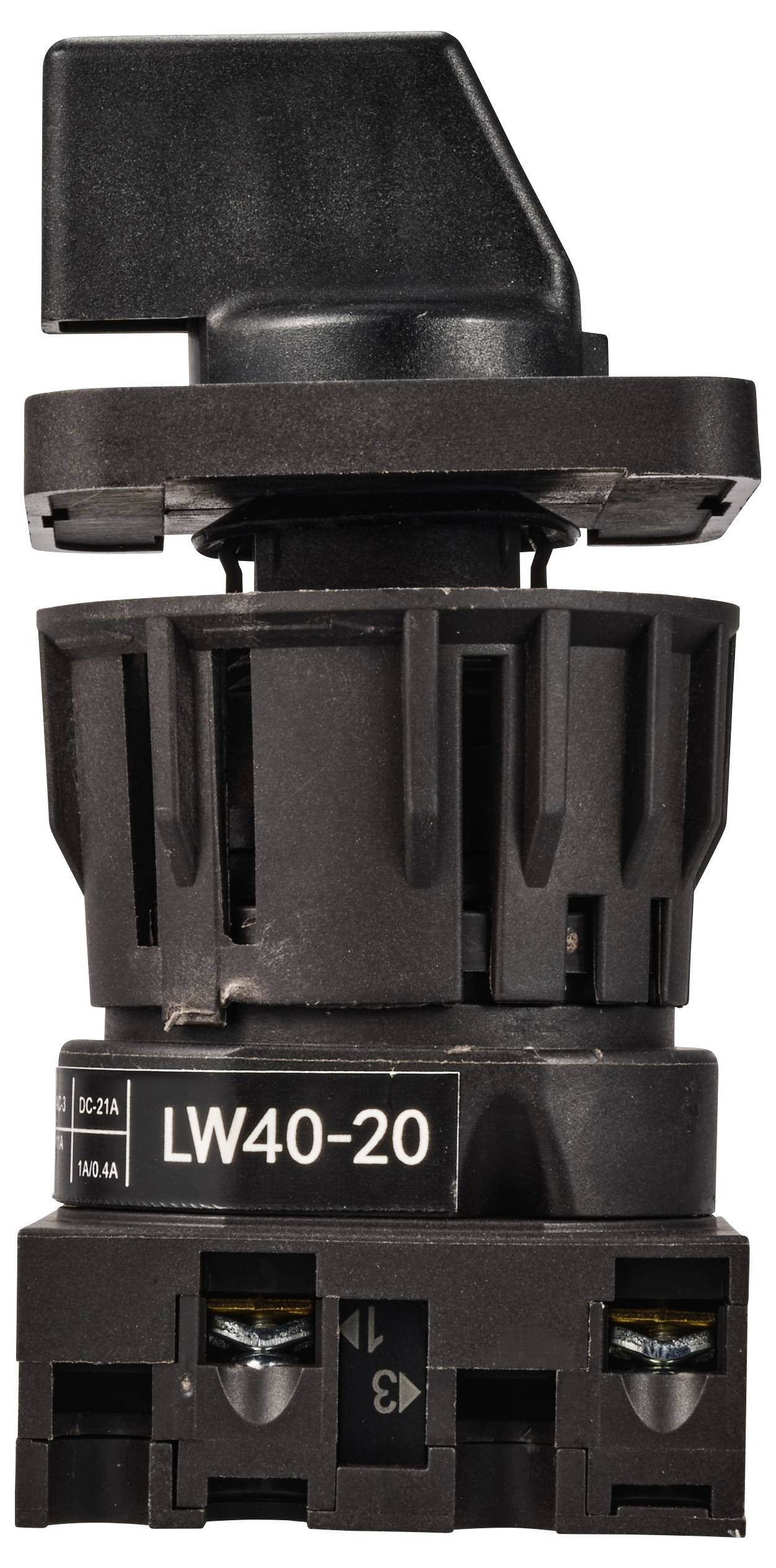 TRU COMPONENTS TC-LW40-20 C02/1C48I Nockenschalter 20A 690V 1 x 90° Schwarz, Grau 1St.