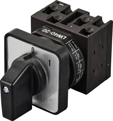 TRU COMPONENTS TC-LW40-20 C04/2A48I Nockenschalter 20 A 690 V 1 x 45 ° Schwarz, Grau 1 St.