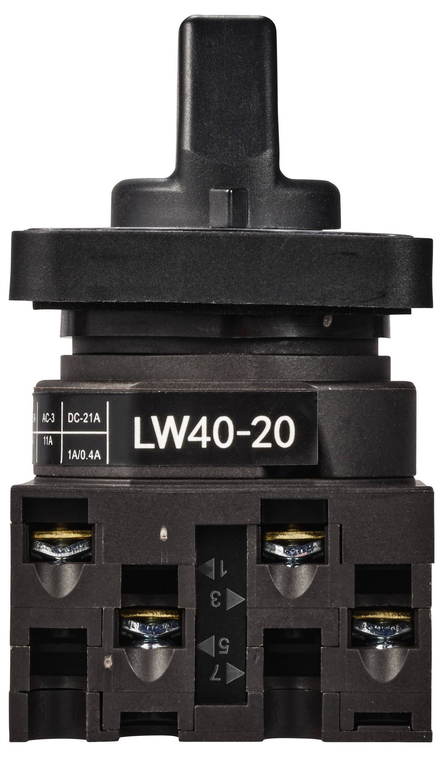 TRU COMPONENTS TC-LW40-20 C04/2A48I Nockenschalter 20A 690V 1 x 45° Schwarz, Grau 1St.