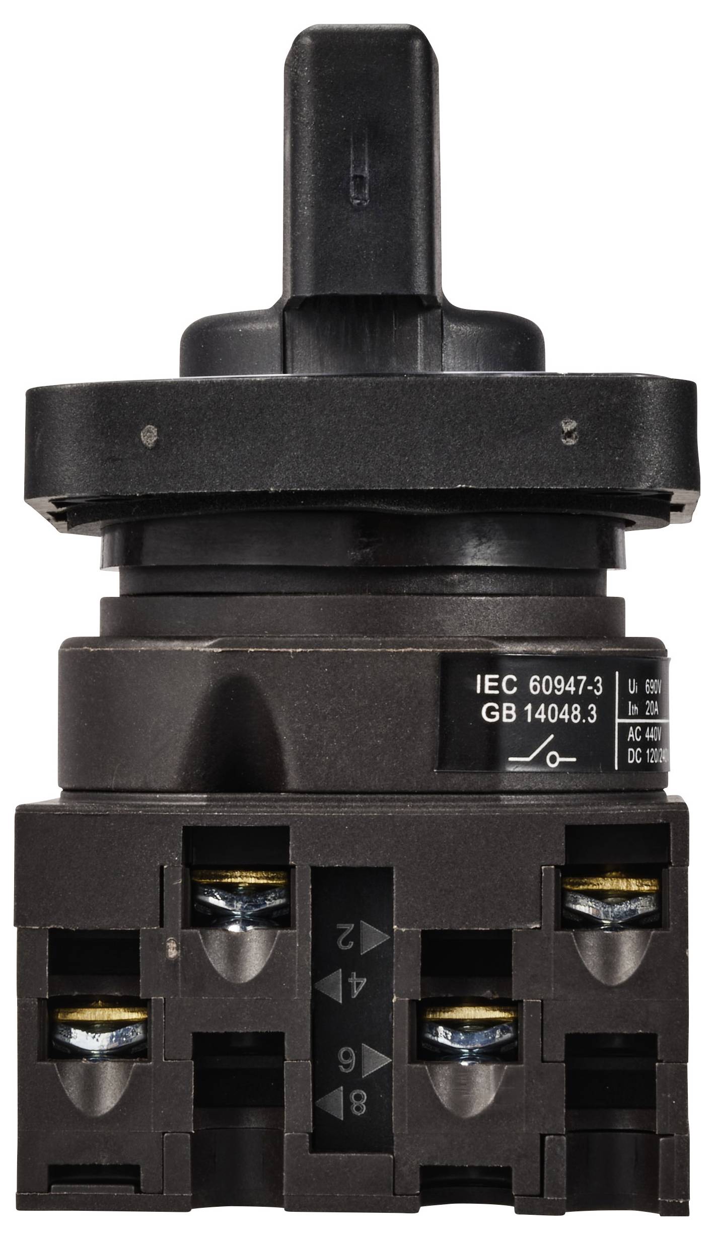 TRU COMPONENTS TC-LW40-20 C04/2A48I Nockenschalter 20A 690V 1 x 45° Schwarz, Grau 1St.