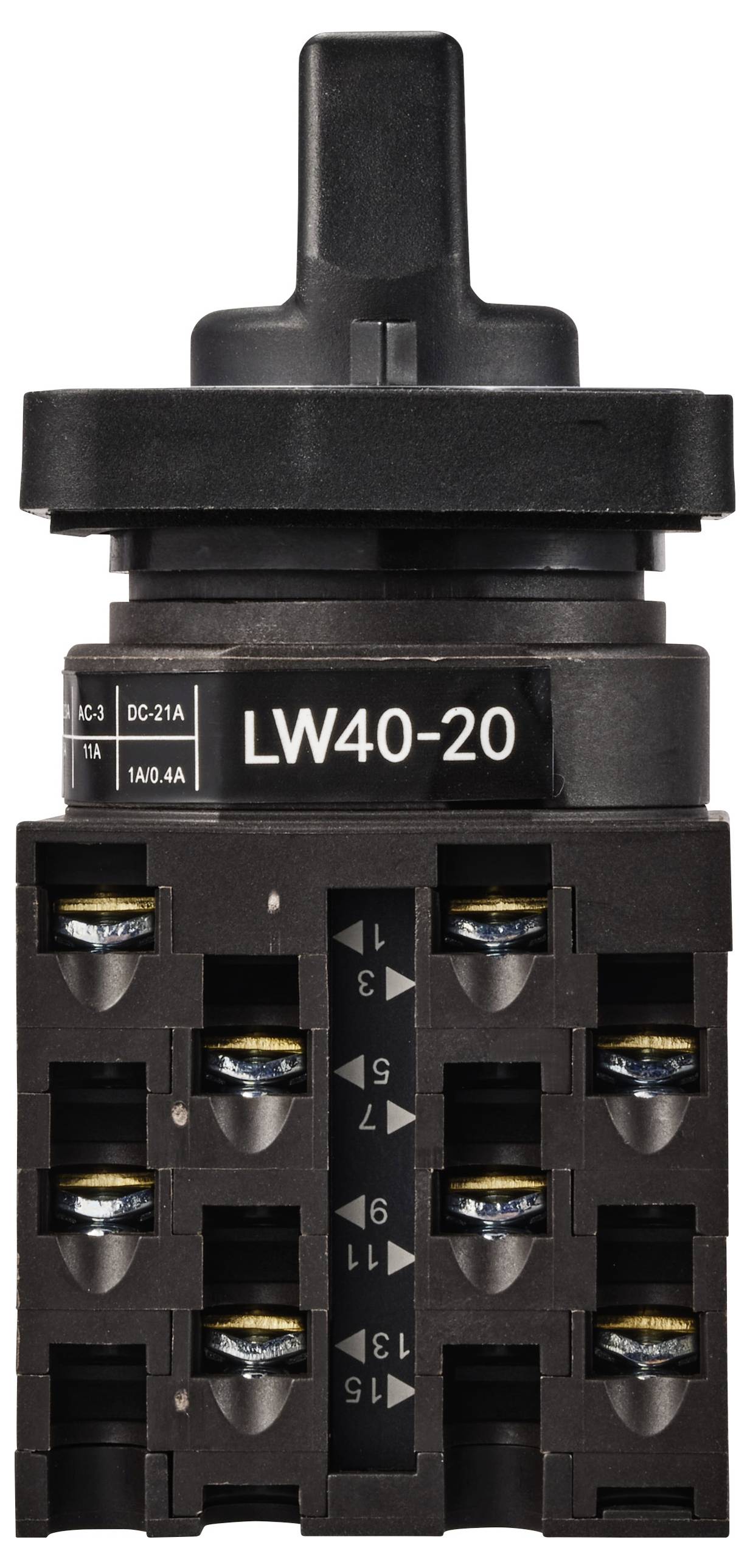 TRU COMPONENTS TC-LW40-20 D404/4A48I Nockenschalter 20A 690V 2 x 45° Schwarz, Grau 1St.