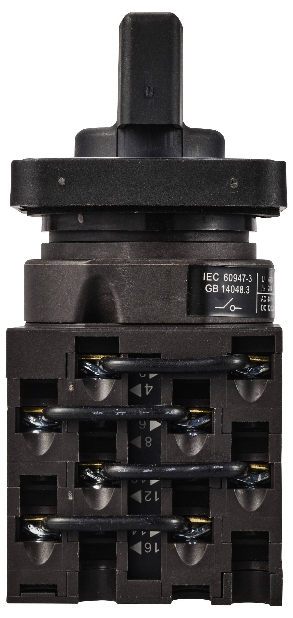 TRU COMPONENTS TC-LW40-20 D404/4A48I Nockenschalter 20A 690V 2 x 45° Schwarz, Grau 1St.