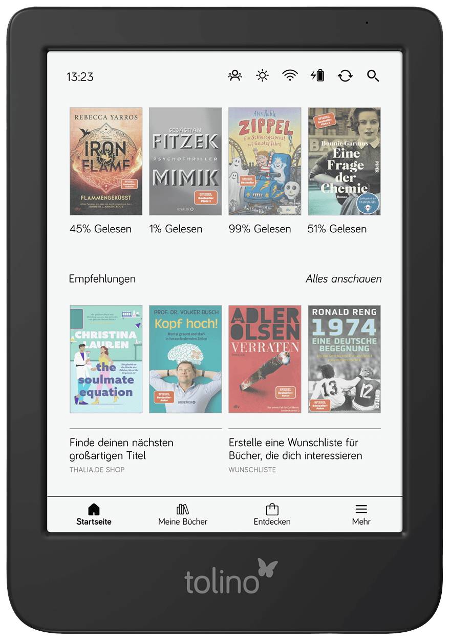 Tolino shine color eBook-Reader 15.2cm (6 Zoll) Schwarz