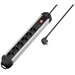 Renkforce RF-6417718 Überspannungsschutz-Steckdosenleiste 6fach Schwarz, Aluminium Schutzkontakt 1 Renkforce RF-6417718 Überspannungsschutz-Steckdosenleiste 6fach Schwarz, Aluminium Schutzkontakt 1