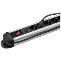Renkforce RF-6417718 Überspannungsschutz-Steckdosenleiste 6fach Schwarz, Aluminium Schutzkontakt 1 Renkforce RF-6417718 Überspannungsschutz-Steckdosenleiste 6fach Schwarz, Aluminium Schutzkontakt 1