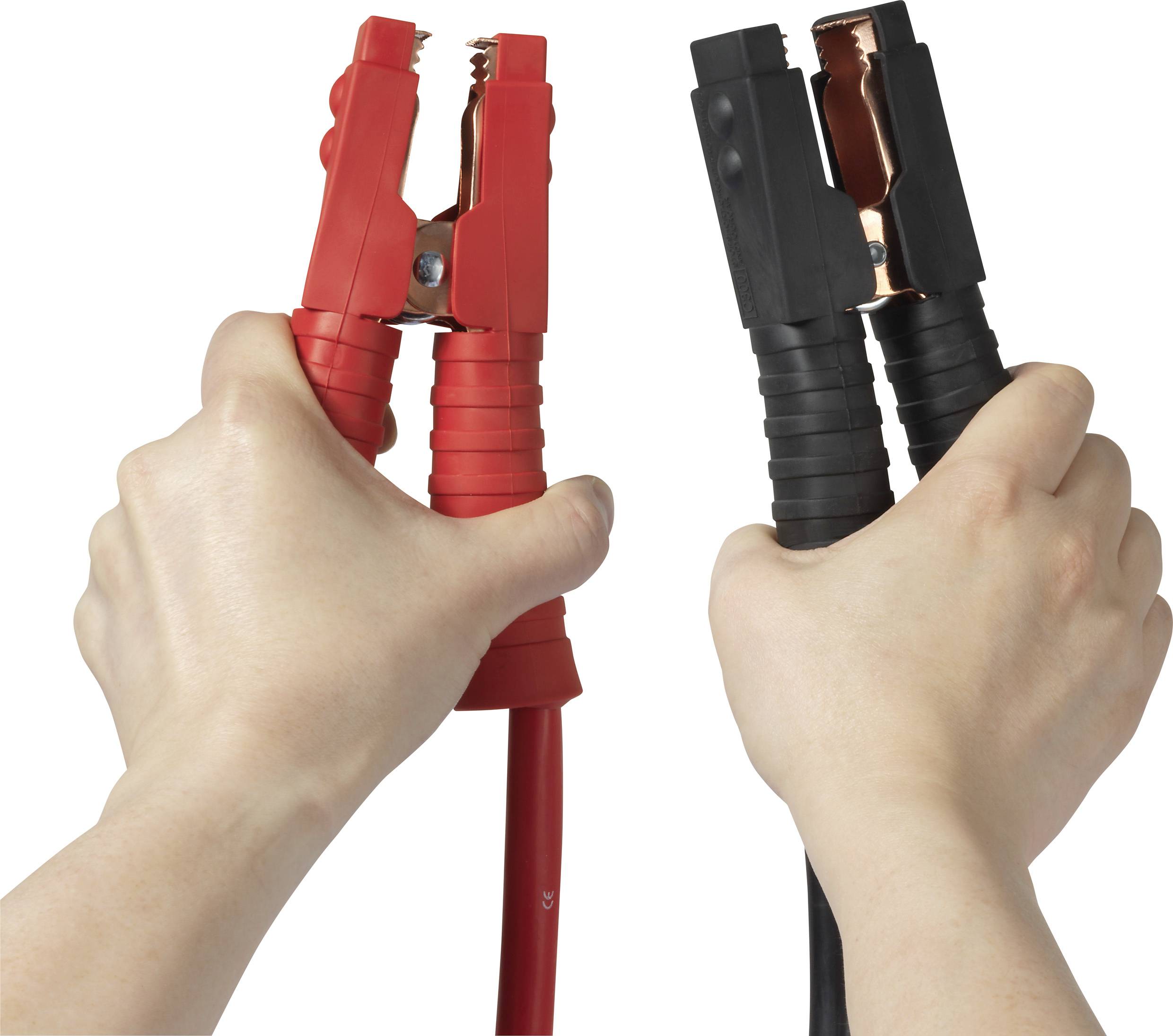 TOOLCRAFT TO-9626598 Starthilfekabel 50mm² Aluminium (kupferbeschichtet) 6m mit Kunststoffzangen