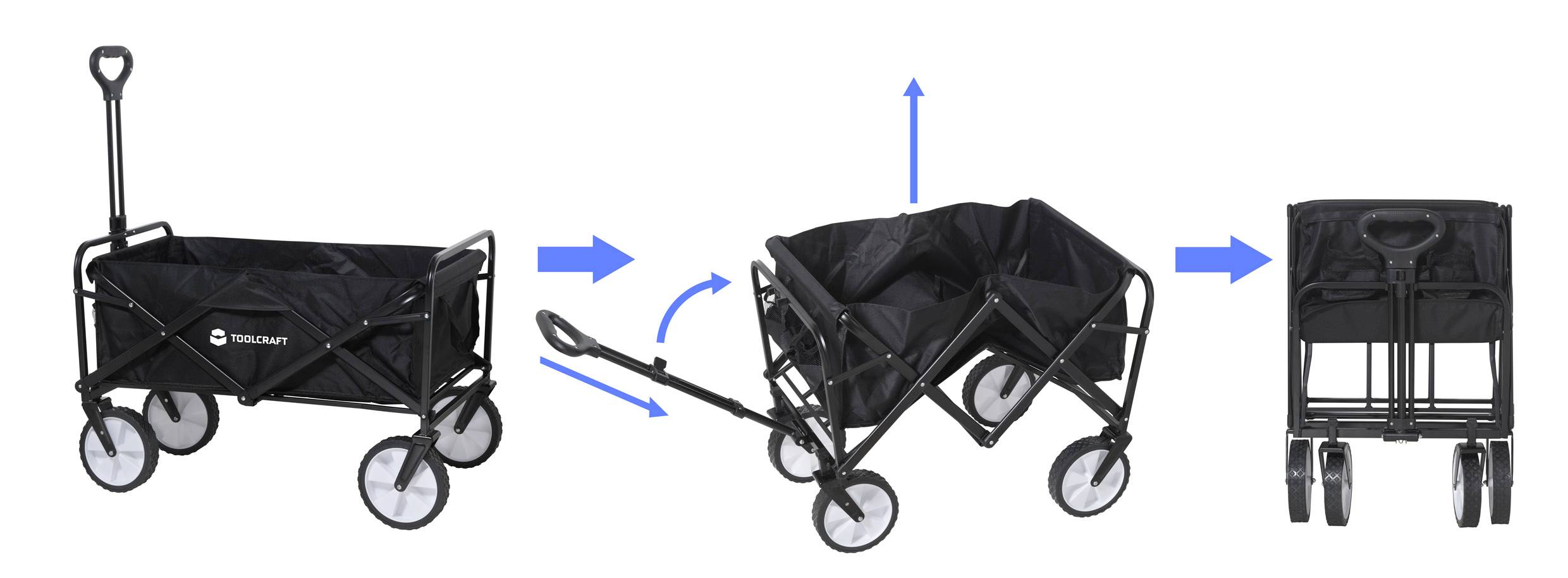 TOOLCRAFT TO-9626610 Handwagen Stahl, PP, Traglast (max.): 80kg