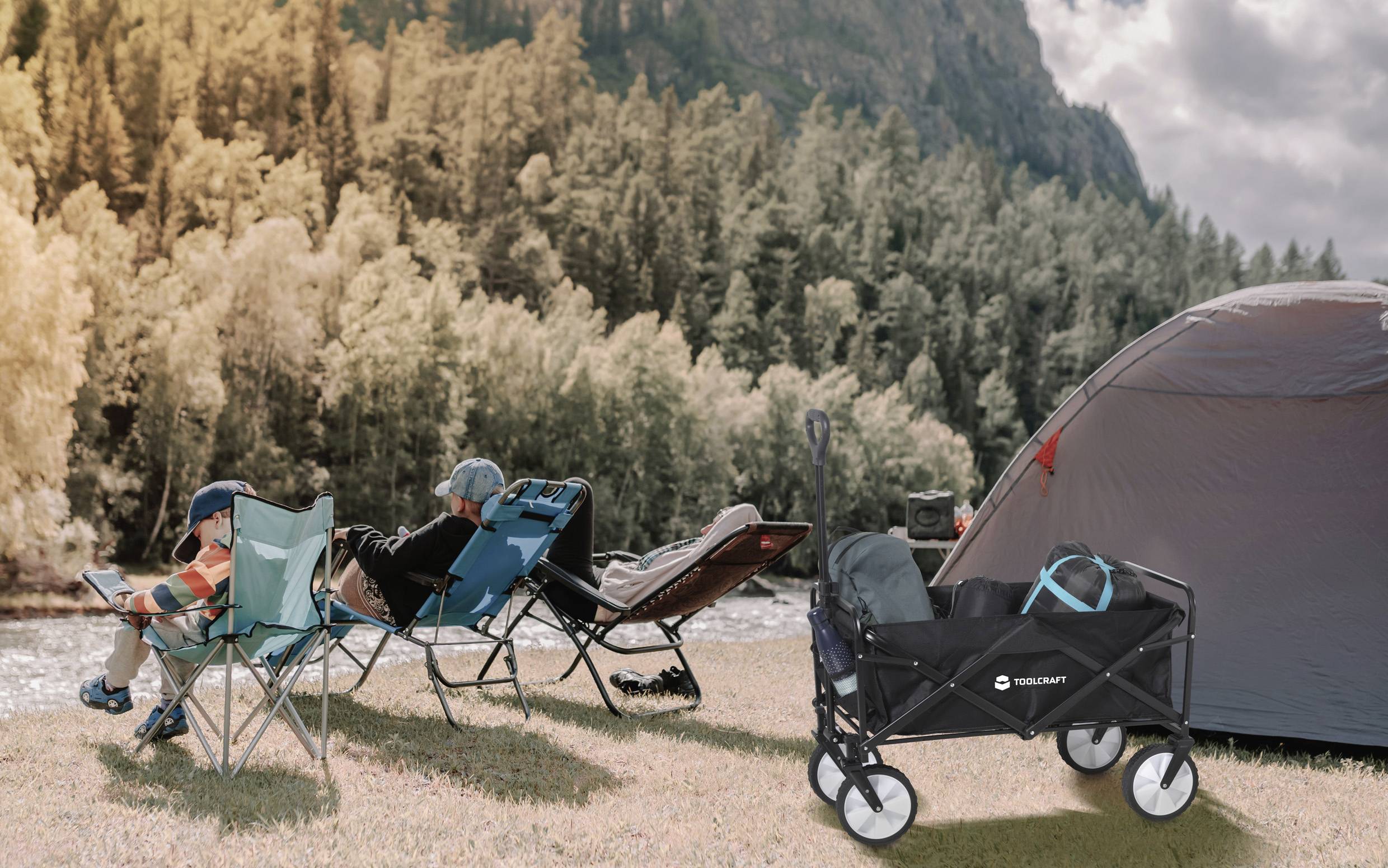 TOOLCRAFT TO-9626610 Handwagen Stahl, PP, Traglast (max.): 80kg