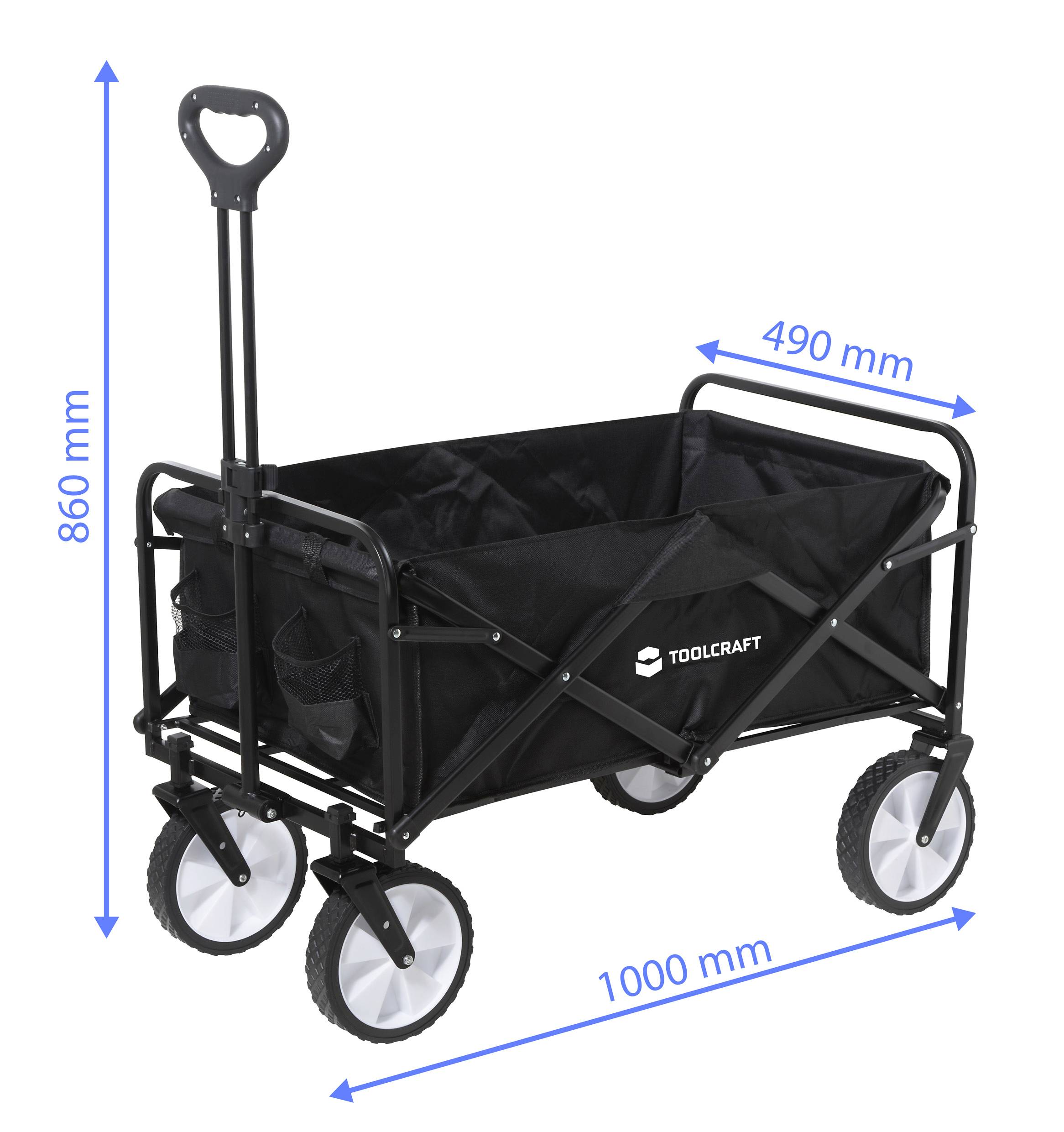 TOOLCRAFT TO-9626610 Handwagen Stahl, PP, Traglast (max.): 80kg