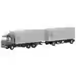 Minis by Lemke LC4602 N LKW Modell MAN F90, 3-achs Koffer-Hängerzug UPS Minis by Lemke LC4602 N LKW Modell MAN F90, 3-achs Koffer-Hängerzug UPS