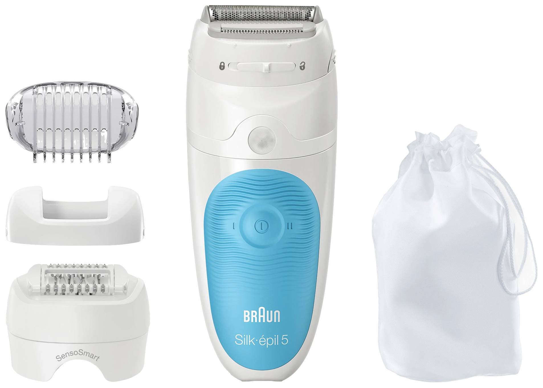 Braun Epilierer Weiß-Blau