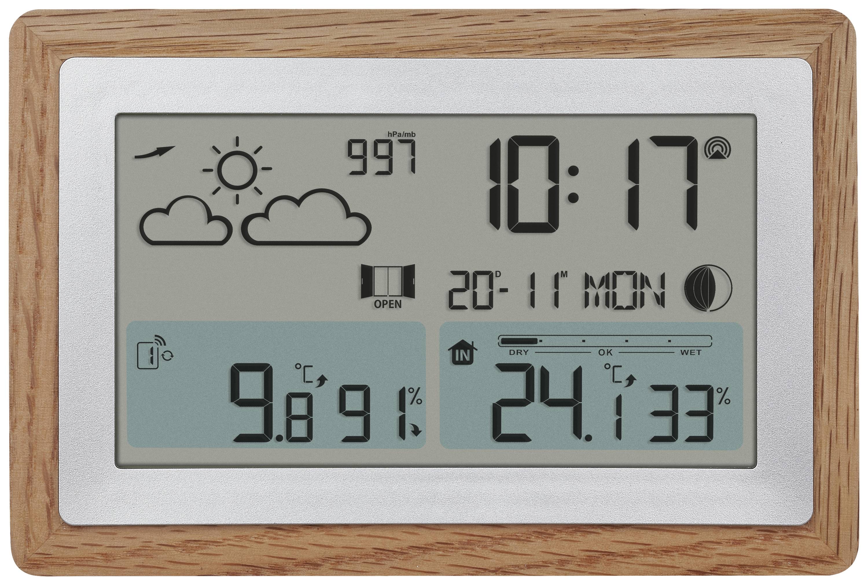 TFA Dostmann Funk-Wetterstation OAK 35.1167.54 Funk-Wetterstation Vorhersage für 12 Stunden Anzahl Sensoren max. 3