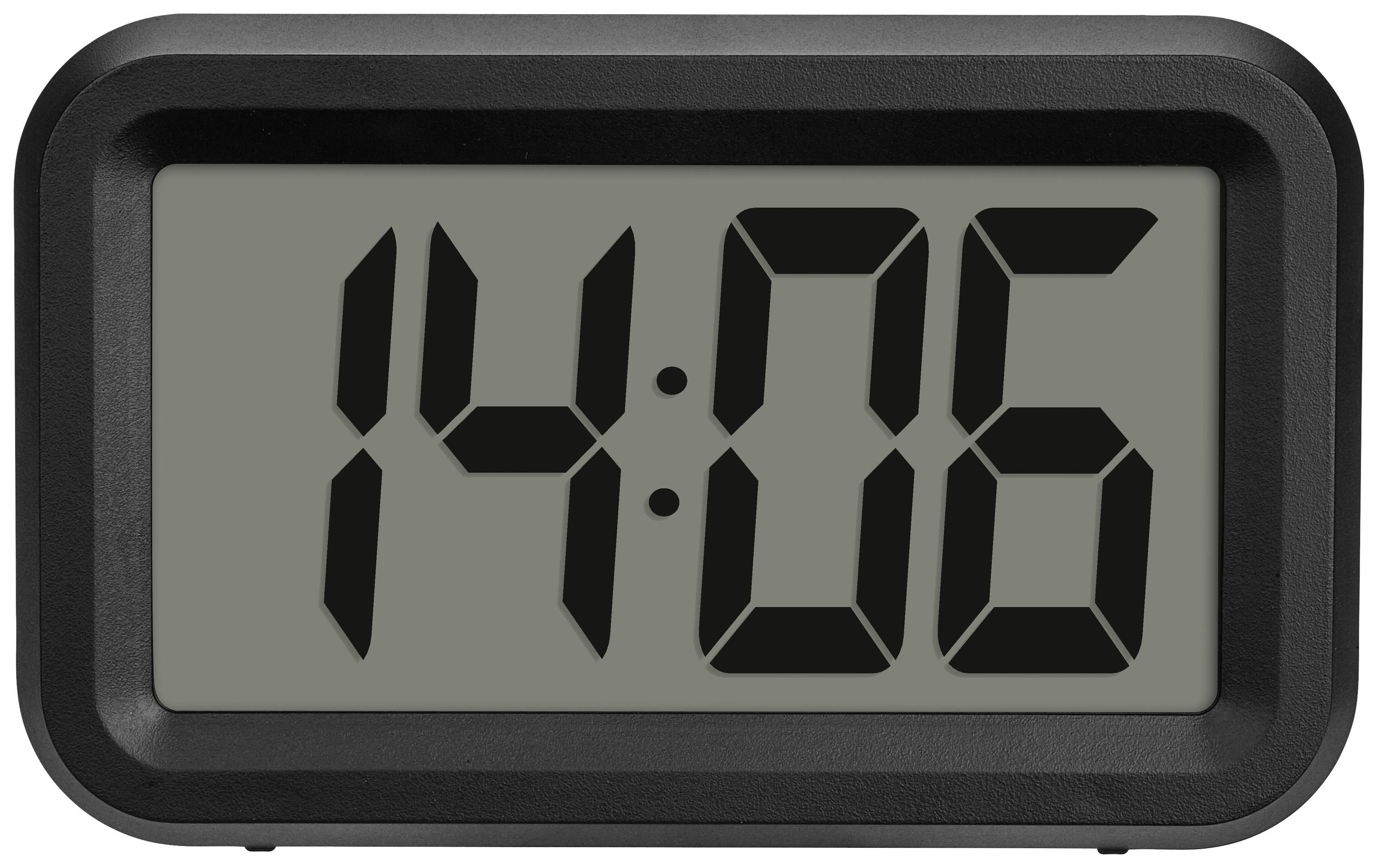 TFA Dostmann 60.2038.01 Quarz Wecker Schwarz Alarmzeiten 1 Großes Display