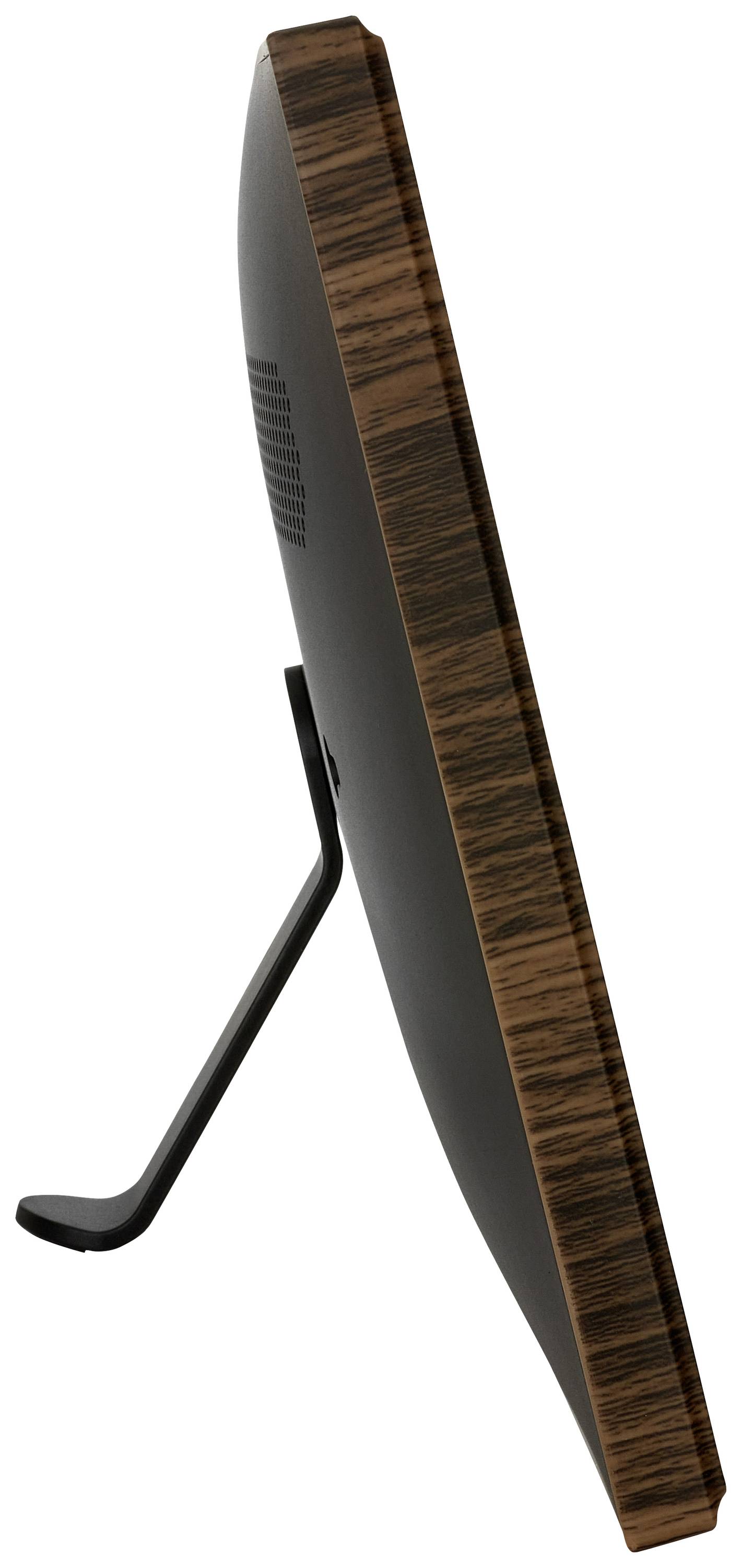 TFA Dostmann FRAMEO App Digitaler WiFi-Bilderrahmen 25.7cm 10.1 Zoll 1280 x 800 Pixel 32GB Holz (dunkel), Schwarz