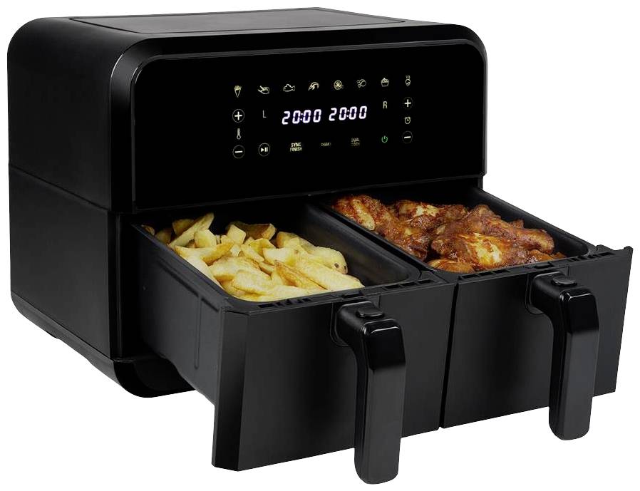 Princess Doppel-Fritteuse 8l 2400W mit Display Schwarz