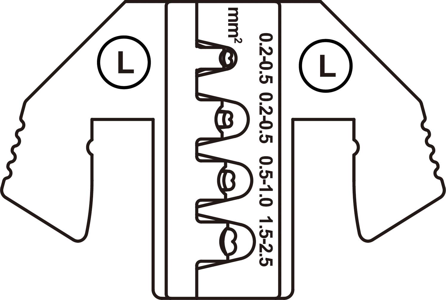 TOOLCRAFT TO-9627216 Crimpeinsatz JPT Anschluss 0.2 bis 2.5mm²