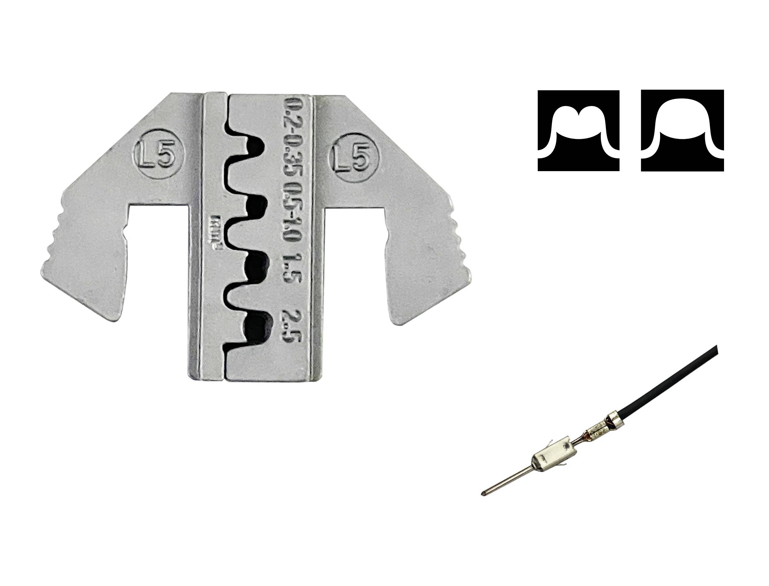 TOOLCRAFT TO-9627231 Crimpeinsatz MCP 2.8 Kontakt, JPT Flachkontakt, Sensorserienkontakt 0.2 bis 2.5mm²