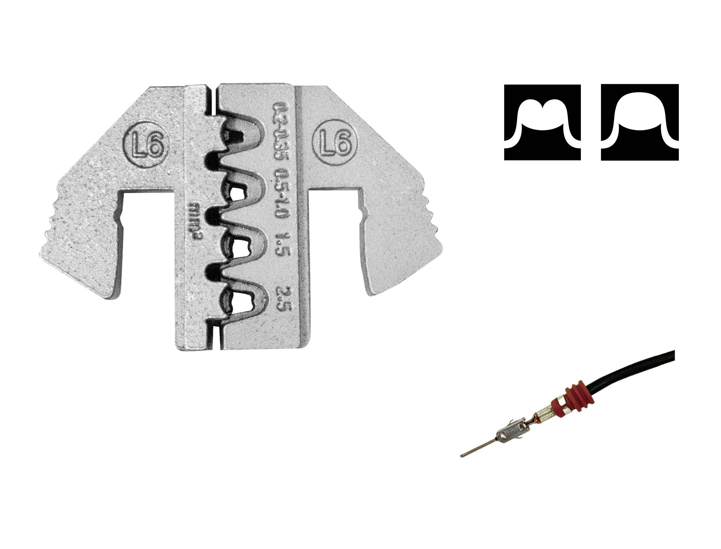TOOLCRAFT TO-9627234 Crimpeinsatz MCP 2.8 Kontakt, JPT Flachkontakt, Sensorserienkontakt (SWS) 0.5 bis 2.5mm²