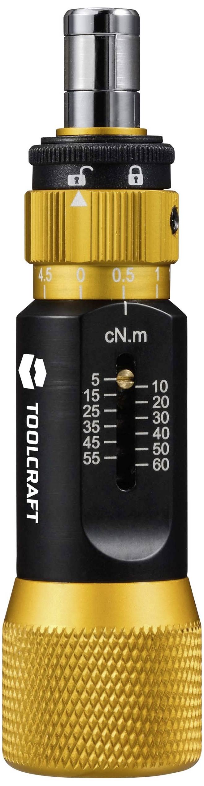 TOOLCRAFT TO-9627246 Elektronik- u. Feinmechanik Drehmoment-Schraubendreher Größe (Schraubendreher) 4mm