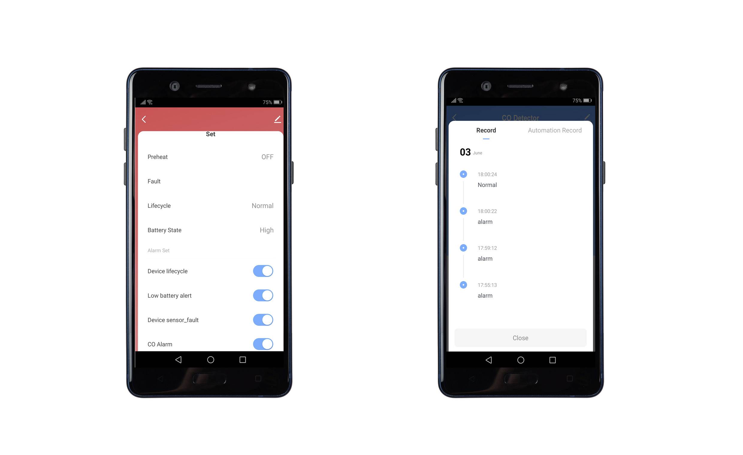 Sygonix Kohlenmonoxid-Melder Set inkl. 5 Jahres-Batterie, mit App-Steuerung batteriebetrieben detektiert Kohlenmonoxid