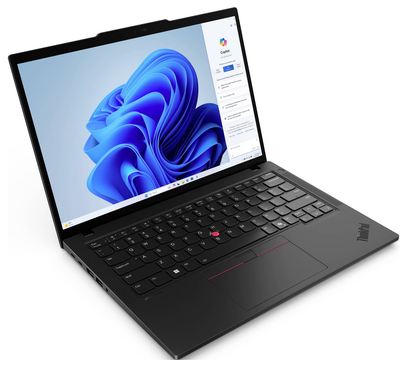 Lenovo Notebook ThinkPad T14 Gen 5 21MC 35.6cm (14 Zoll) WUXGA AMD Ryzen 7 Pro 8840U 32GB RAM 1TB SSD Deutsch, QWERTZ Schwarz 21