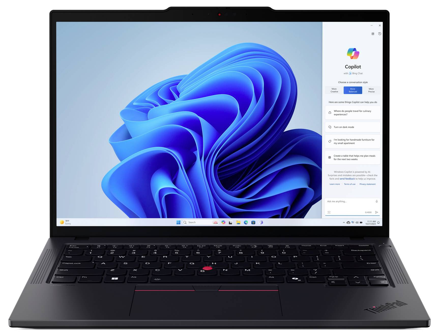Lenovo Notebook ThinkPad T14 Gen 5 21MC 35.6cm (14 Zoll) WUXGA AMD Ryzen 7 Pro 8840U 32GB RAM 1TB SSD Deutsch, QWERTZ Schwarz 21