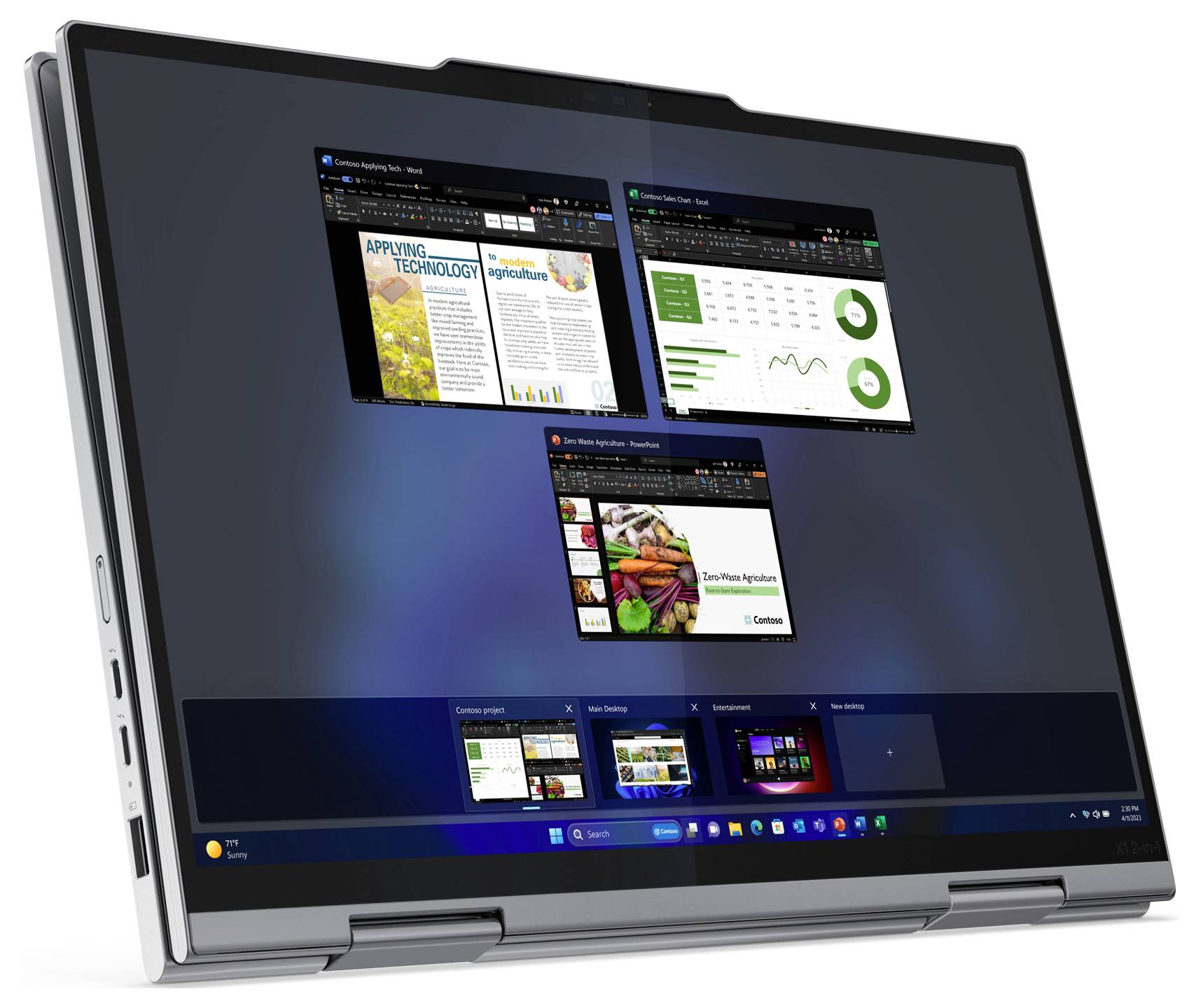 Lenovo 2-in-1 Notebook / Tablet ThinkPad X1 2-in-1 Gen 9 21KE 35.6 cm (14 Zoll) WUXGA Intel® Core™ Ultra 5 125U 32 GB RAM 1 TB SSD Deutsch, QWERT