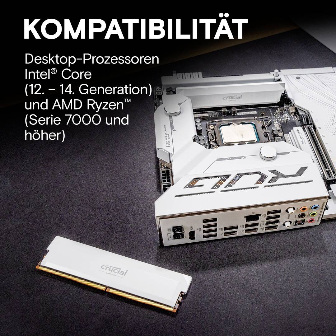 Crucial Pro - Overclocking Edition PC-Arbeitsspeicher Modul Retail DDR5 32GB 2 x 16GB on-die ECC 6000MHz 288pin DIMM CL36