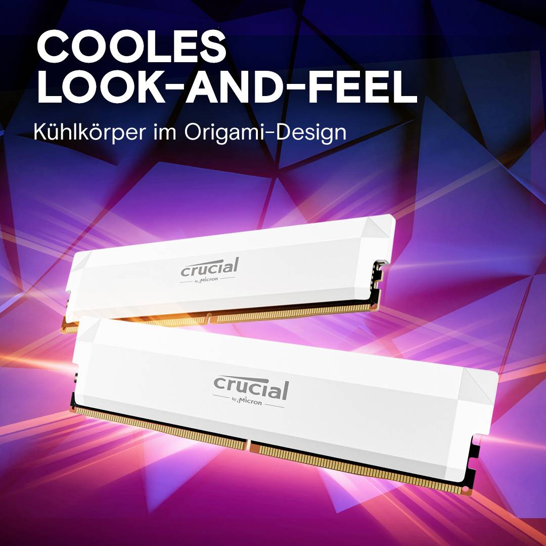 Crucial Pro - Overclocking Edition PC-Arbeitsspeicher Modul Retail DDR5 32GB 2 x 16GB on-die ECC 6000MHz 288pin DIMM CL36